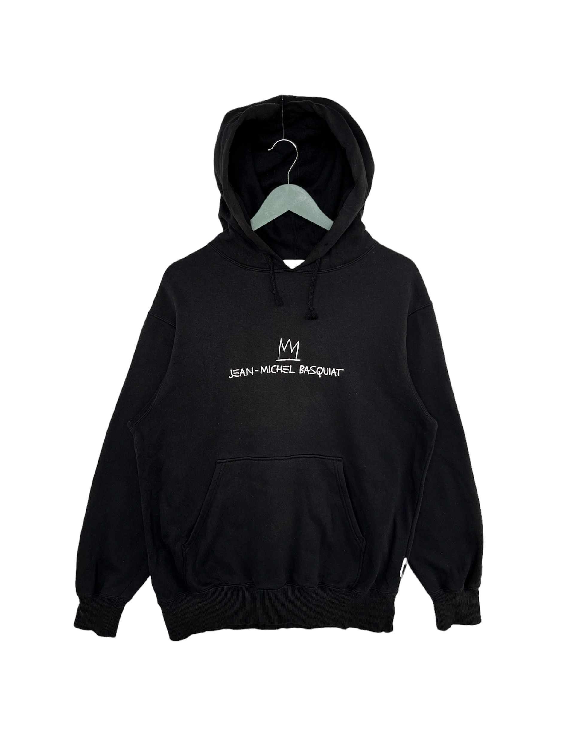 image of Art x Jean Michel Basquiat Vintage Y2K Jean Michel Basquiat Hoodie in Black, Men's (Size Medium)
