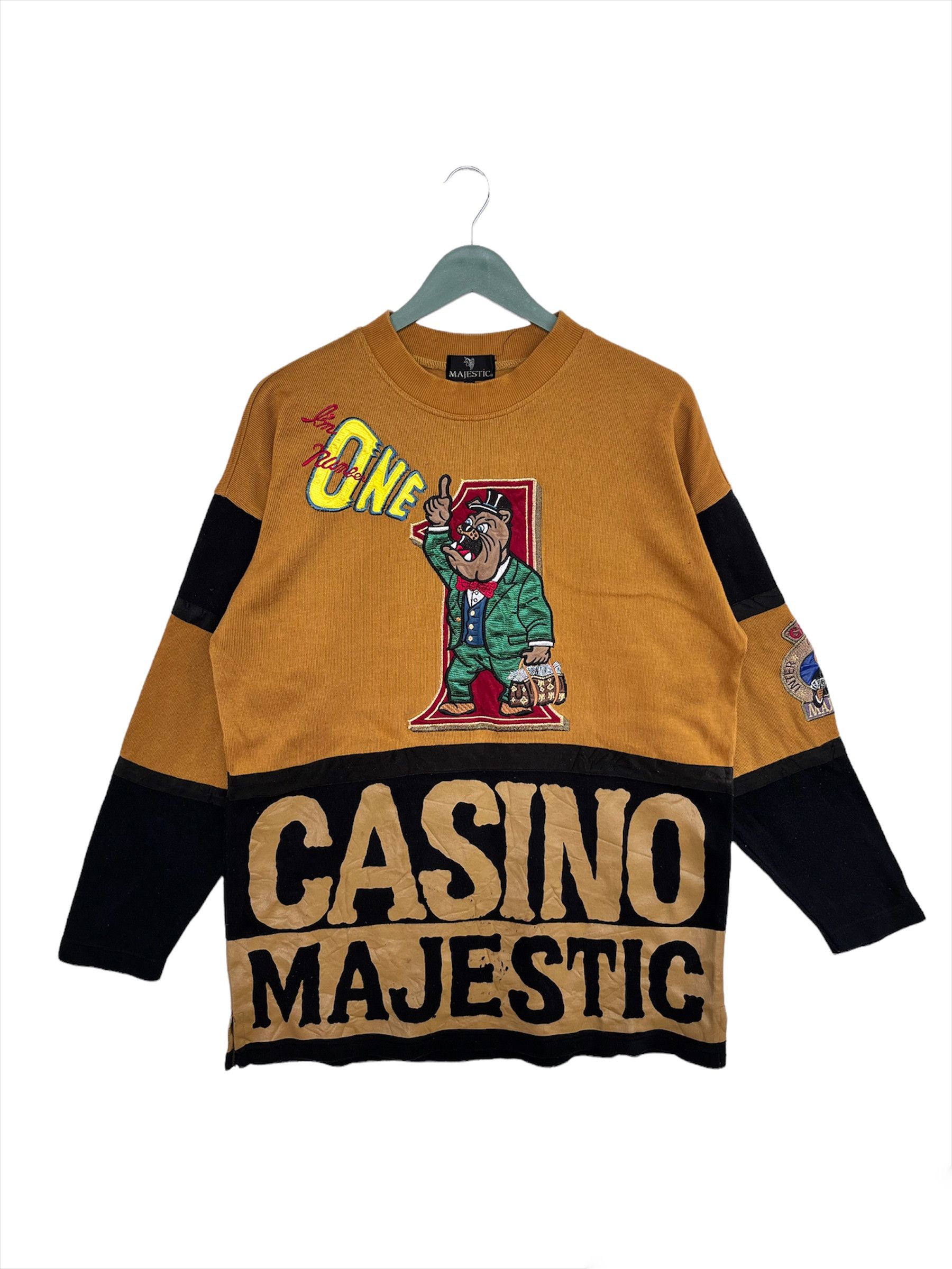 Japanese Brand Vintage Casino Majestic Embroidered Logo Sweatshirt Size US M / EU 48-50 / 2 - 1 Thumbnail