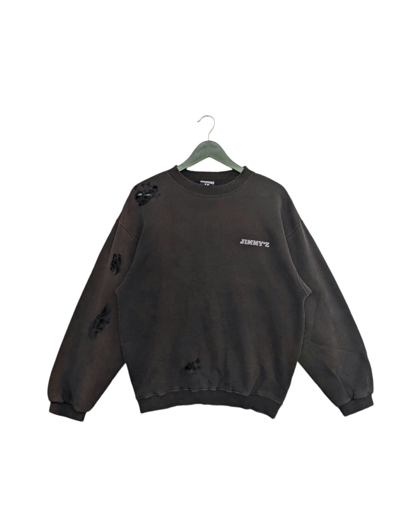 Vintage Vintage 90s Jimmy'z Skateboard Distress Sweatshirt Size US S / EU 44-46 / 1 - 1 Thumbnail