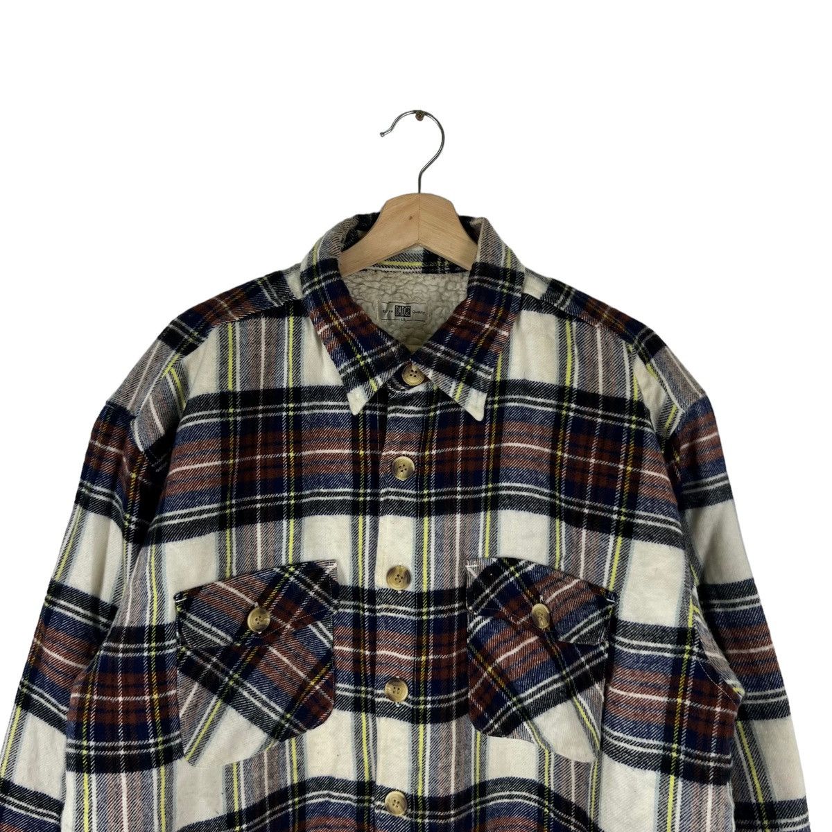 Flannel VINTAGE FLANNEL JACKET FLEECE LINING DADGE JAPAN MADE Size US L / EU 52-54 / 3 - 5 Thumbnail