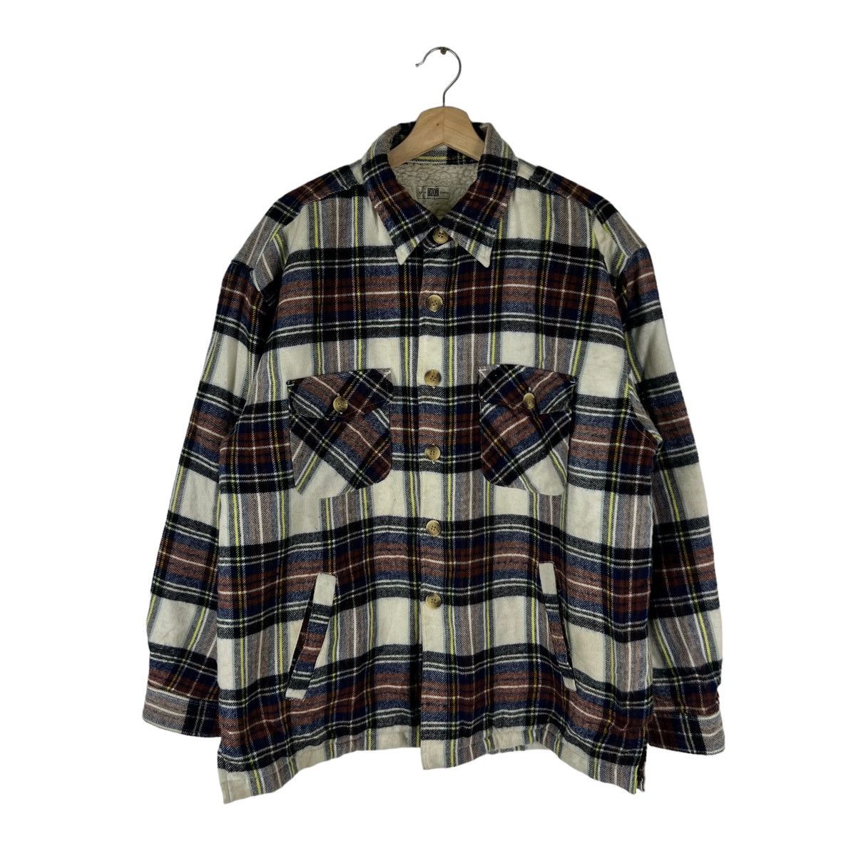 Flannel VINTAGE FLANNEL JACKET FLEECE LINING DADGE JAPAN MADE Size US L / EU 52-54 / 3 - 1 Thumbnail