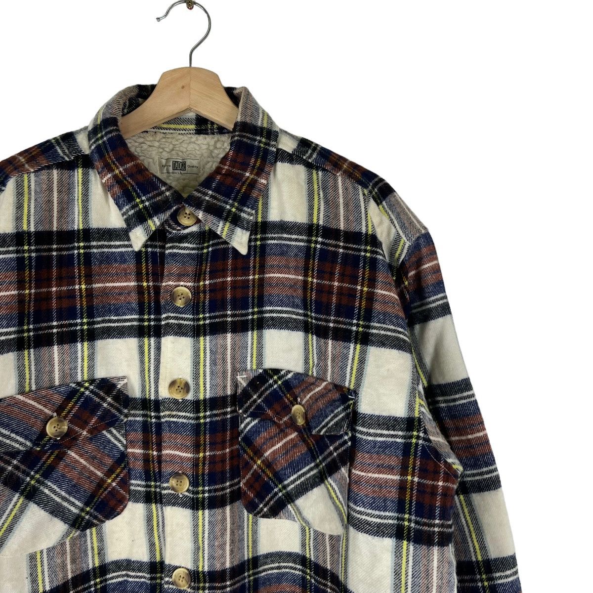 Flannel VINTAGE FLANNEL JACKET FLEECE LINING DADGE JAPAN MADE Size US L / EU 52-54 / 3 - 4 Thumbnail