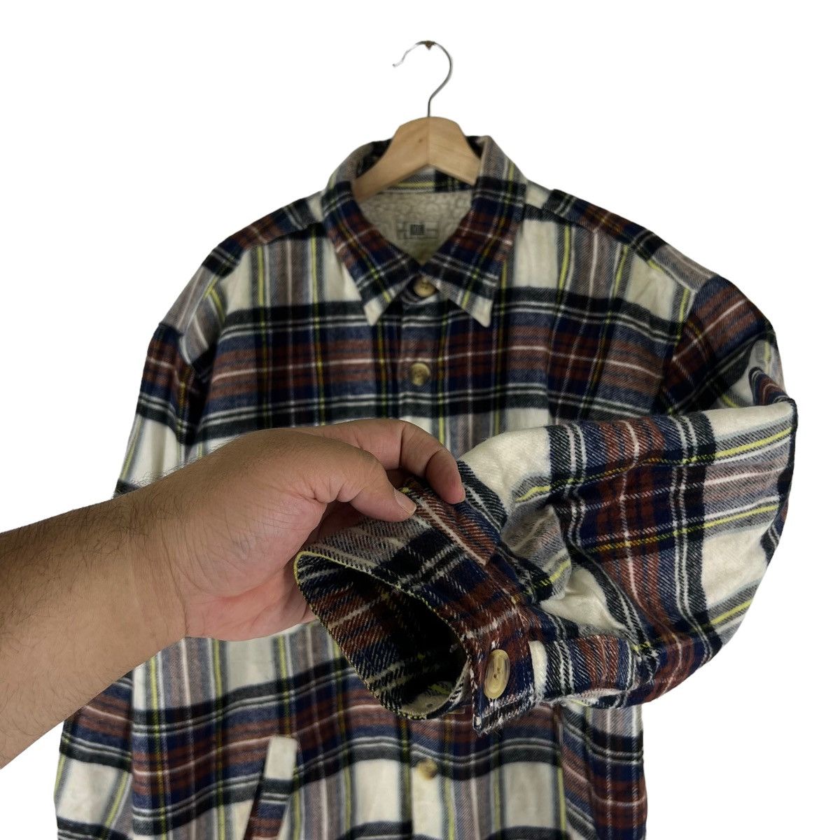Flannel VINTAGE FLANNEL JACKET FLEECE LINING DADGE JAPAN MADE Size US L / EU 52-54 / 3 - 6 Thumbnail