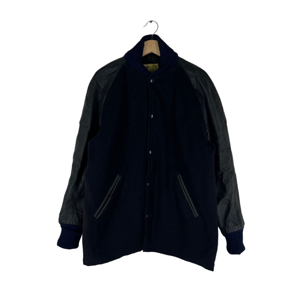Japanese Brand VINTAGE VARSITY JACKET HEWITT MFG LEATHER HANDLING Size US M / EU 48-50 / 2 - 1 Thumbnail