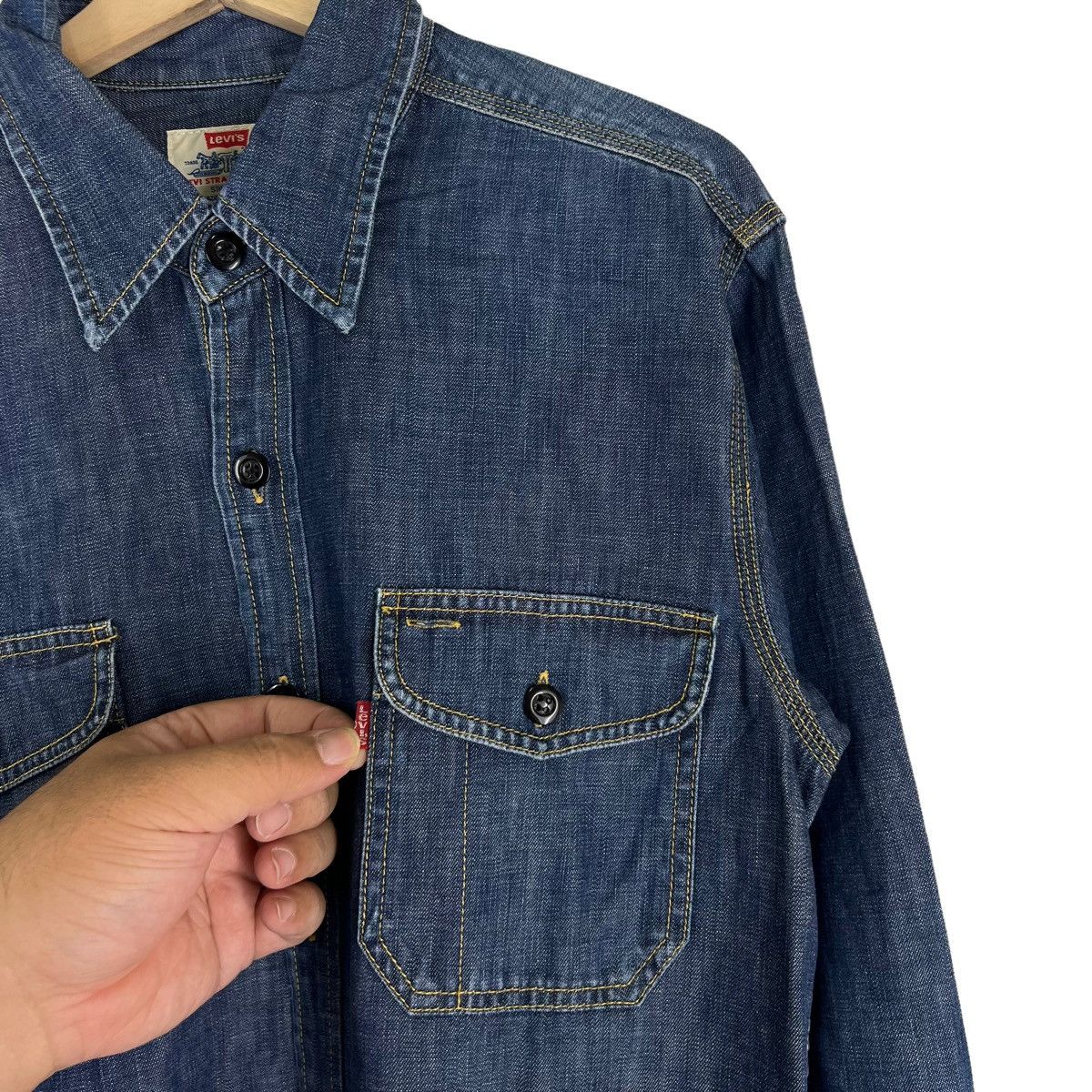 Levi's VINTAGE LEVI'S SHIRTS BUTTON RARE DESIGN Size US M / EU 48-50 / 2 - 4 Thumbnail