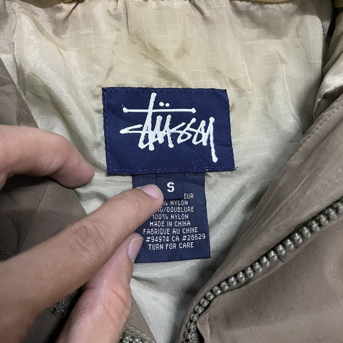 Stussy × Vintage 💥 90s STUSSY ZIPPER HOODIE JACKET Size US M / EU 48-50 / 2 - 8 Thumbnail