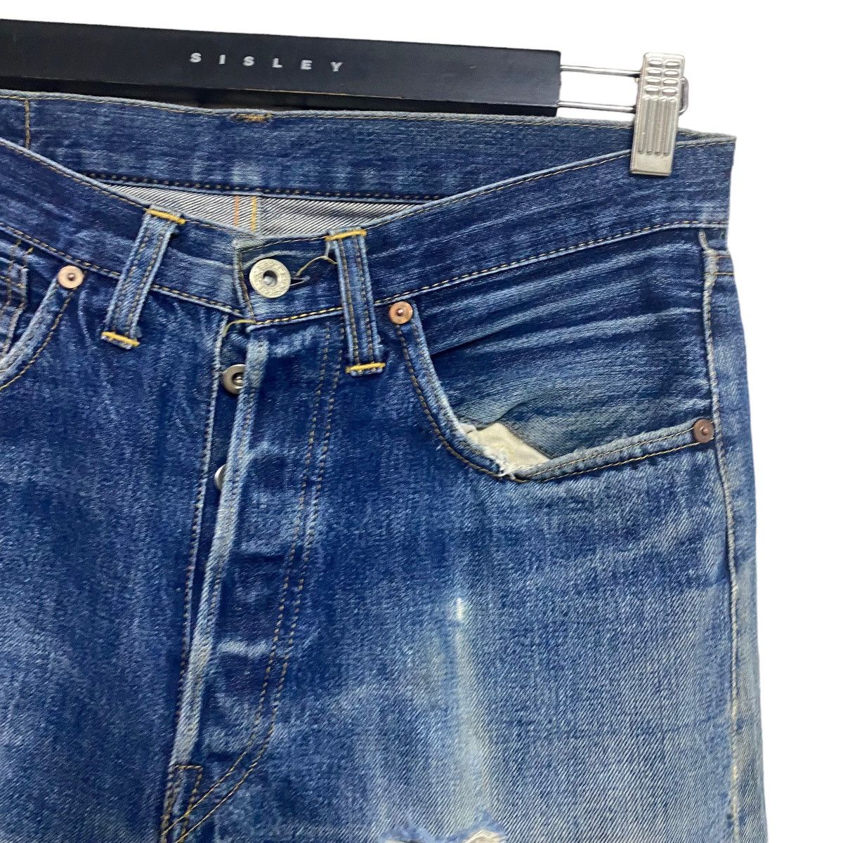 Levi's Vintage Levis S501XX Big E Redline Jeans Distressed Size US 31 - 6 Thumbnail