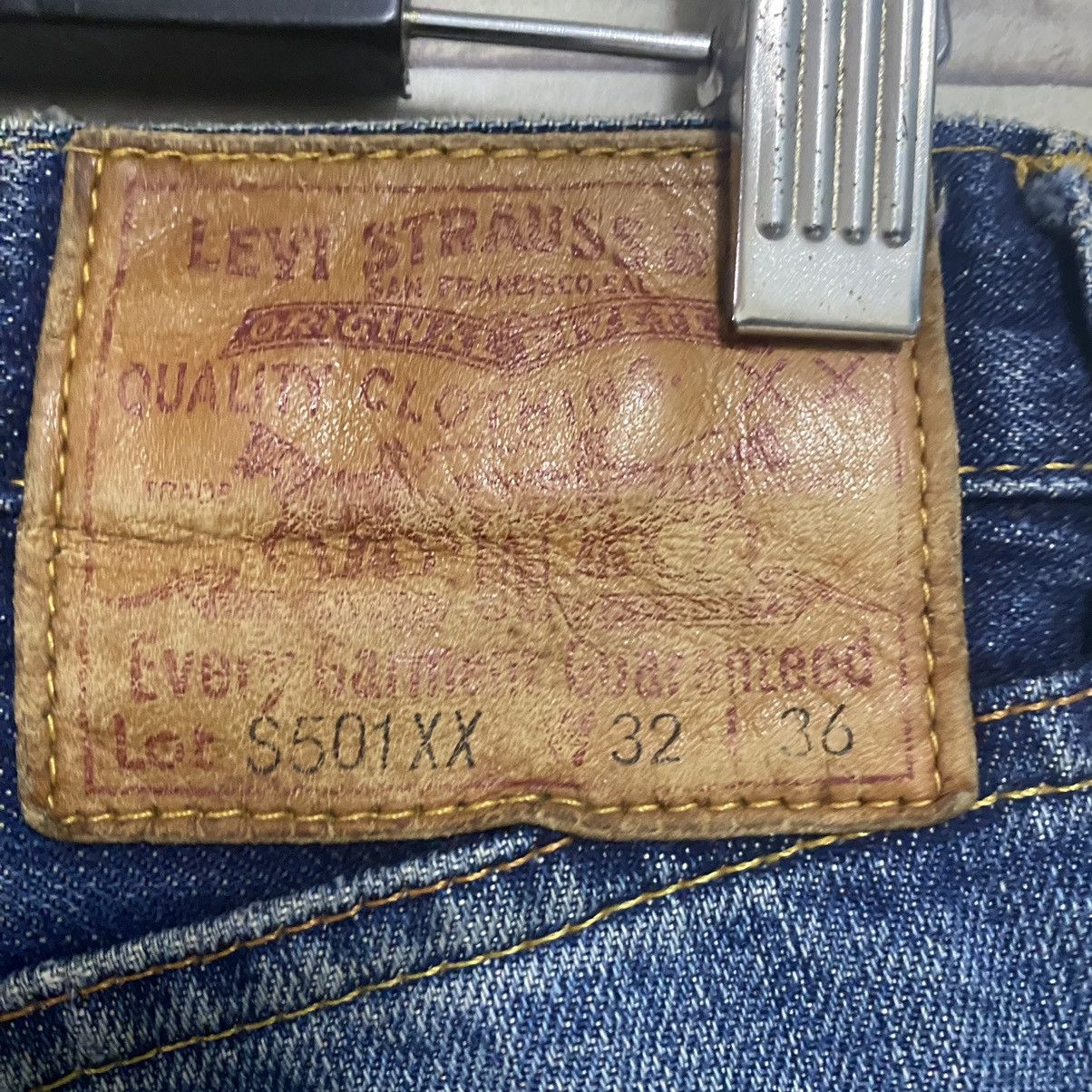 Levi's Vintage Levis S501XX Big E Redline Jeans Distressed Size US 31 - 19 Thumbnail