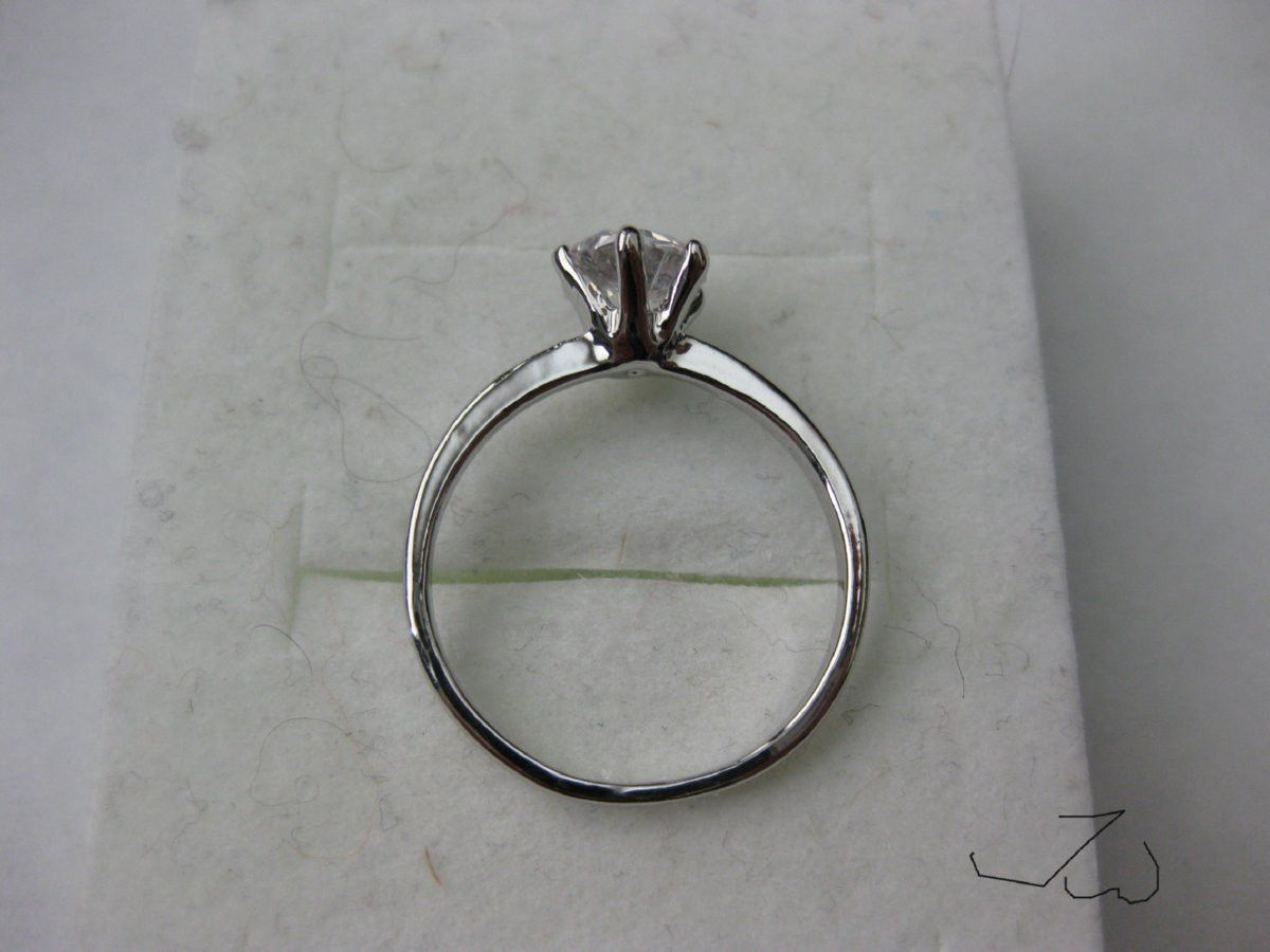 Jewelry Clear CZ Ring - Size 8.5 Size ONE SIZE - 2 Thumbnail