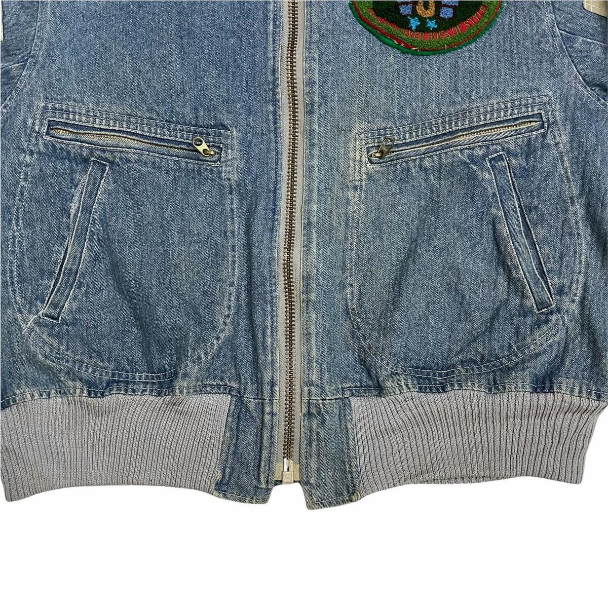 Japanese Brand RARE 💥80s Edwin Something Bomber Denim Jacket Size US L / EU 52-54 / 3 - 7 Thumbnail
