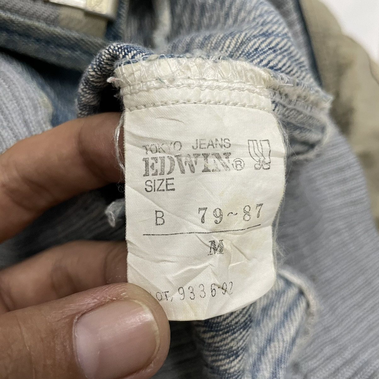 Japanese Brand RARE 💥80s Edwin Something Bomber Denim Jacket Size US L / EU 52-54 / 3 - 9 Thumbnail