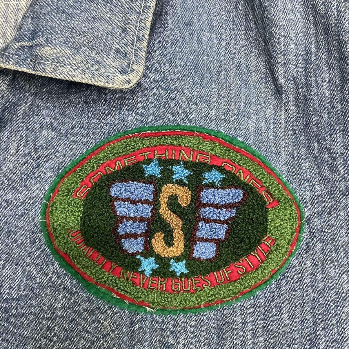 Japanese Brand RARE 💥80s Edwin Something Bomber Denim Jacket Size US L / EU 52-54 / 3 - 8 Thumbnail