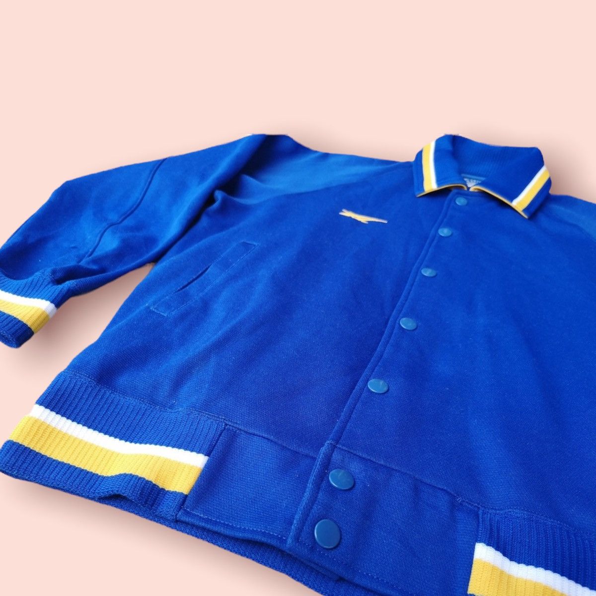 Asics × Japanese Brand × Kiko Kostadinov VINTAGE ASICS DIPSENSOR BUTTON VARSITY JACKET Size US M / EU 48-50 / 2 - 6 Thumbnail