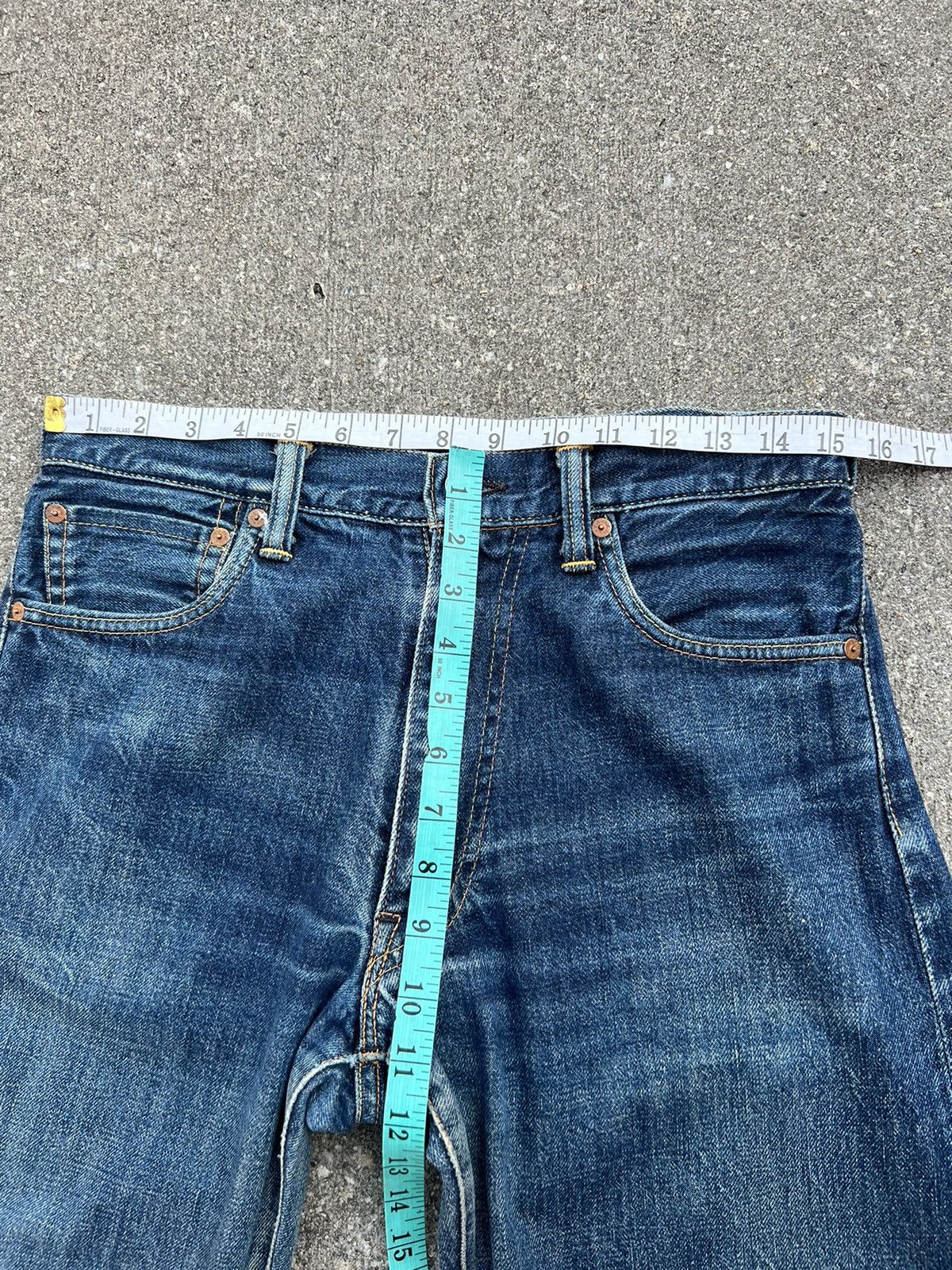 Evisu Vintage 2000s Evisu Japan Faded Blue Denim Selvedge Jeans Size US 30 / EU 46 - 3 Thumbnail