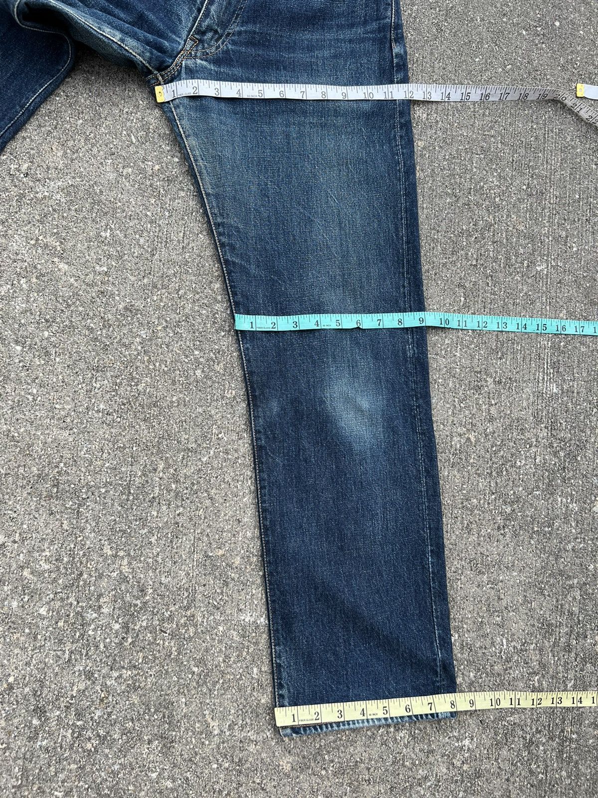 Evisu Vintage 2000s Evisu Japan Faded Blue Denim Selvedge Jeans Size US 30 / EU 46 - 4 Thumbnail