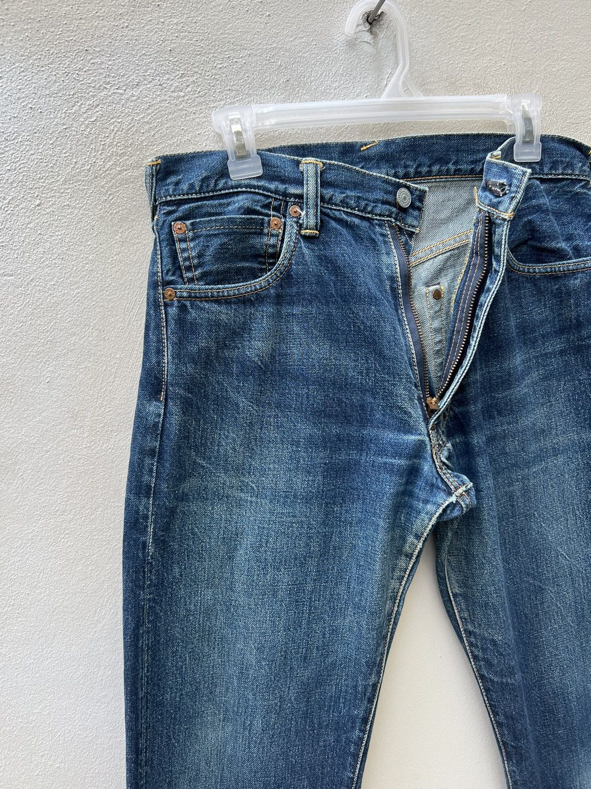 Evisu Vintage 2000s Evisu Japan Faded Blue Denim Selvedge Jeans Size US 30 / EU 46 - 11 Thumbnail