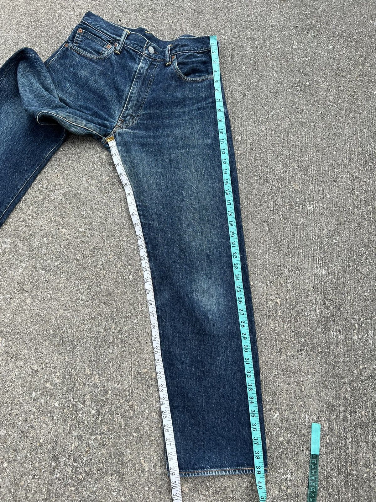 Evisu Vintage 2000s Evisu Japan Faded Blue Denim Selvedge Jeans Size US 30 / EU 46 - 5 Thumbnail