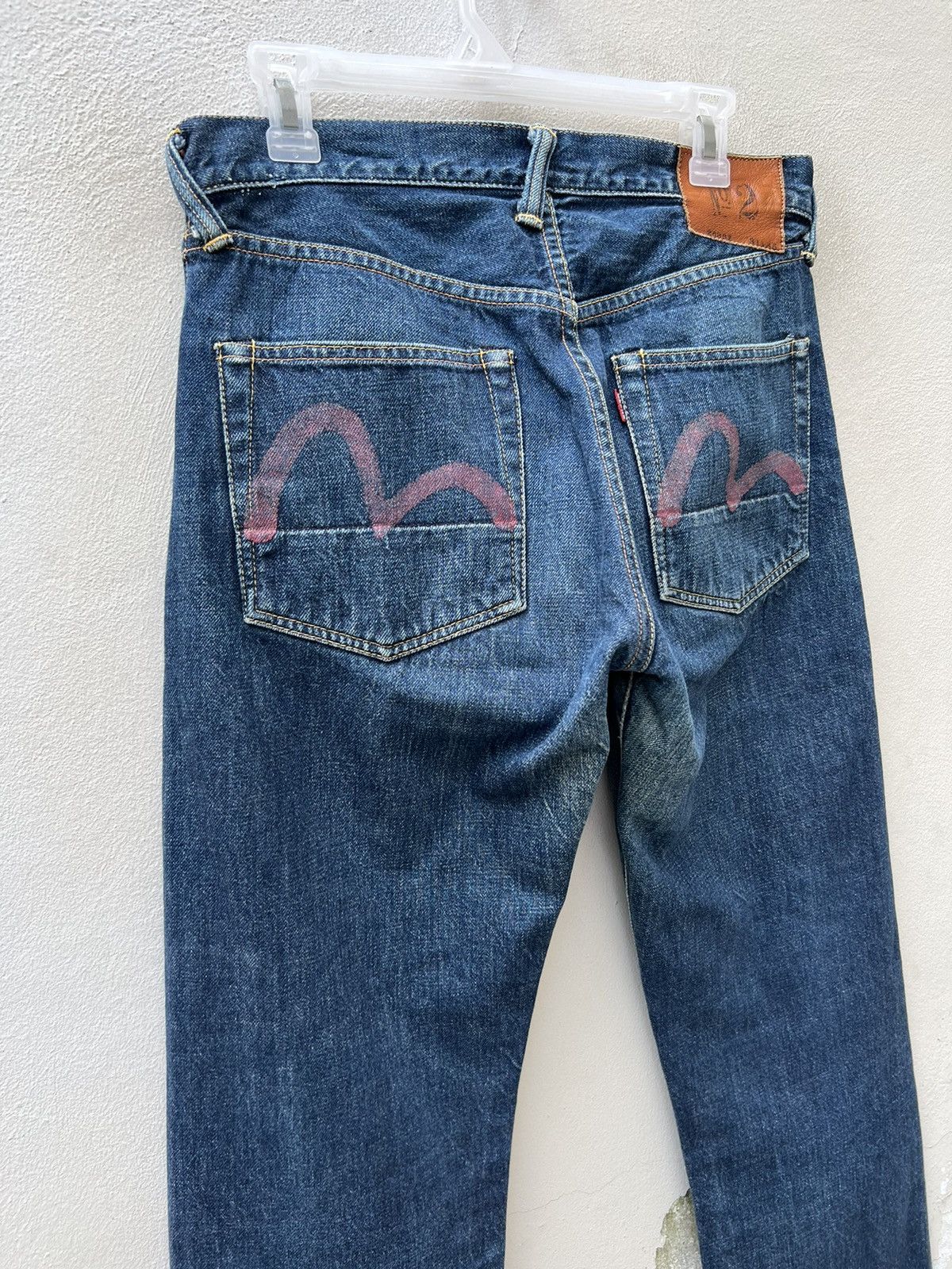 Evisu Vintage 2000s Evisu Japan Faded Blue Denim Selvedge Jeans Size US 30 / EU 46 - 19 Thumbnail