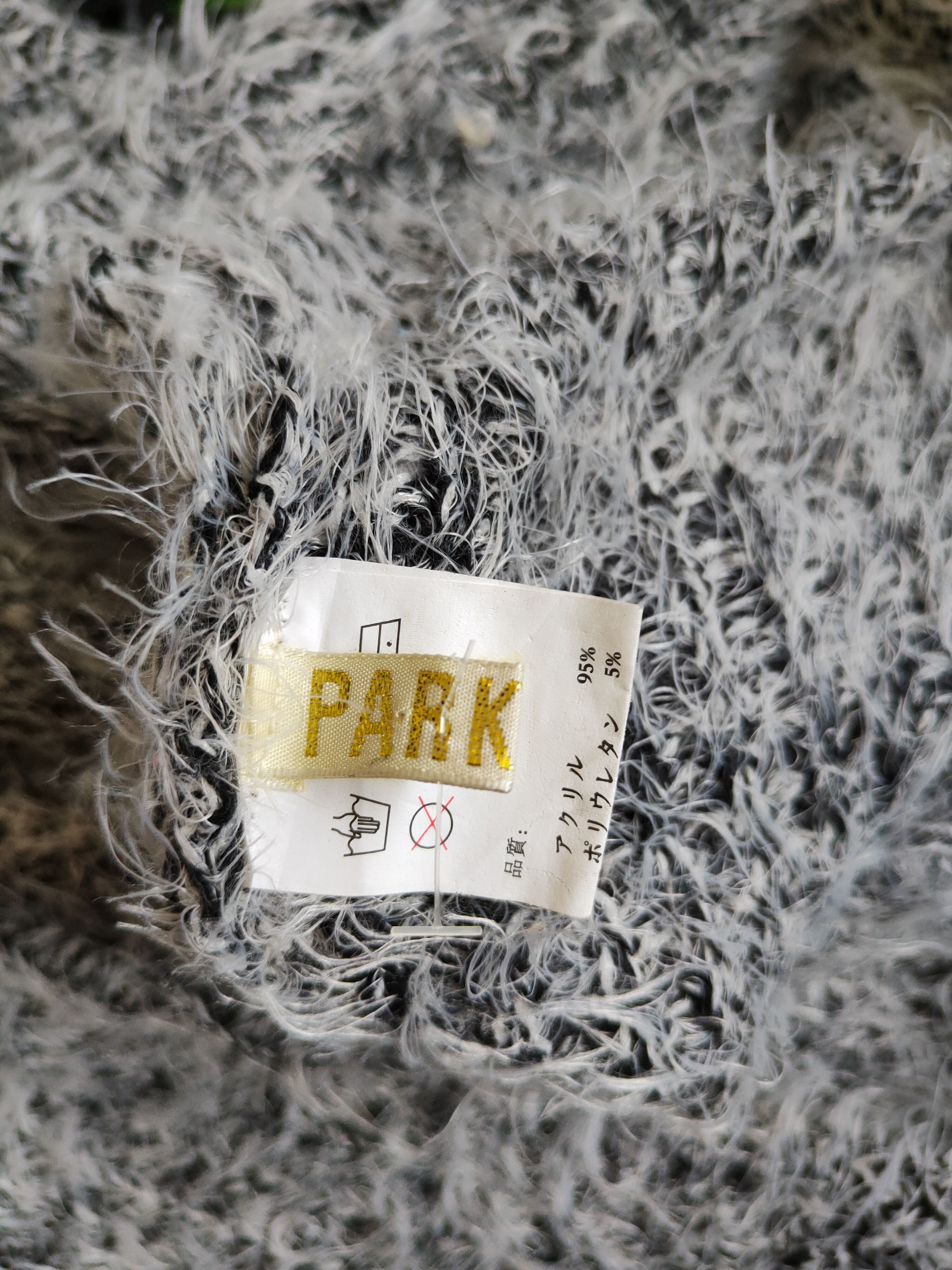 Homespun Knitwear Park Girl White/Black Shag Shaggy Fur Mohair Knitwear #S806 Size XL / US 12-14 / IT 48-50 - 11 Thumbnail