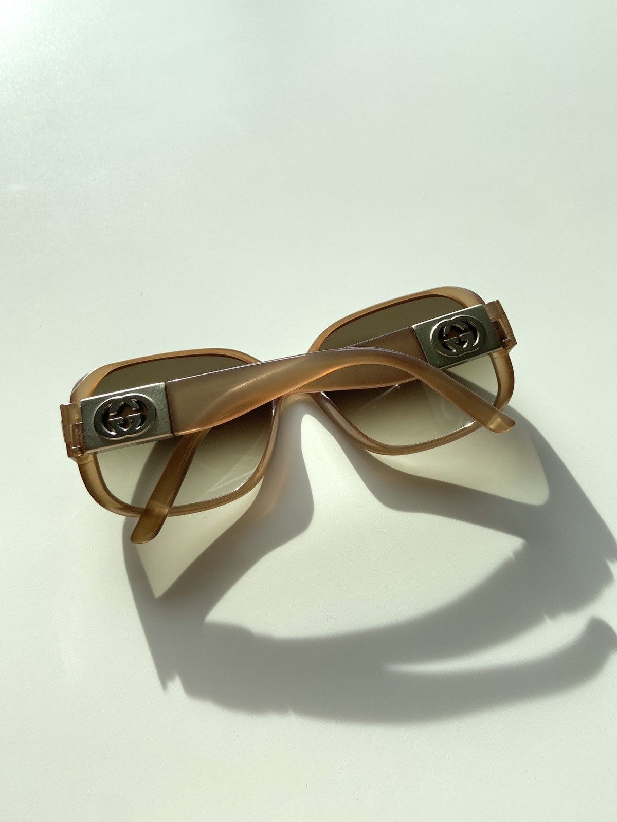 Gucci × Vintage Y2K SQUARE BIG LOGO OLIVE SUNGLASSES Size ONE SIZE - 5 Thumbnail