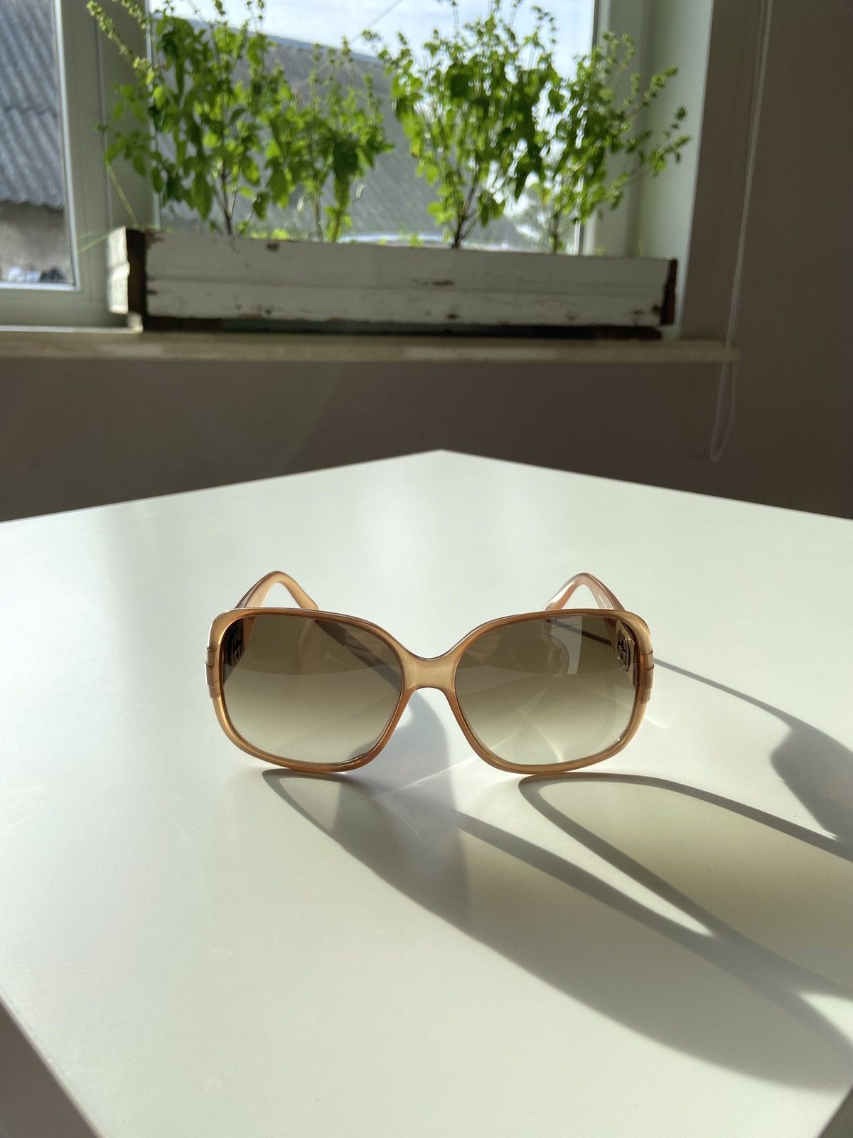 Gucci × Vintage Y2K SQUARE BIG LOGO OLIVE SUNGLASSES Size ONE SIZE - 2 Thumbnail