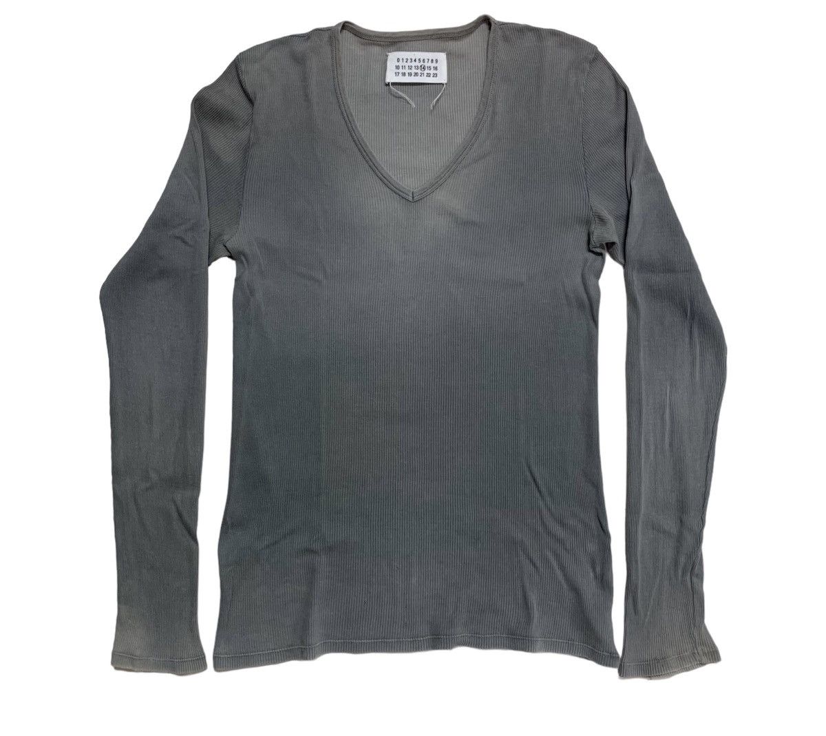 image of Archival Clothing Vintage Maison Margiela Longsleeve T Shirt in Battleship Grey, Men's (Size Medium