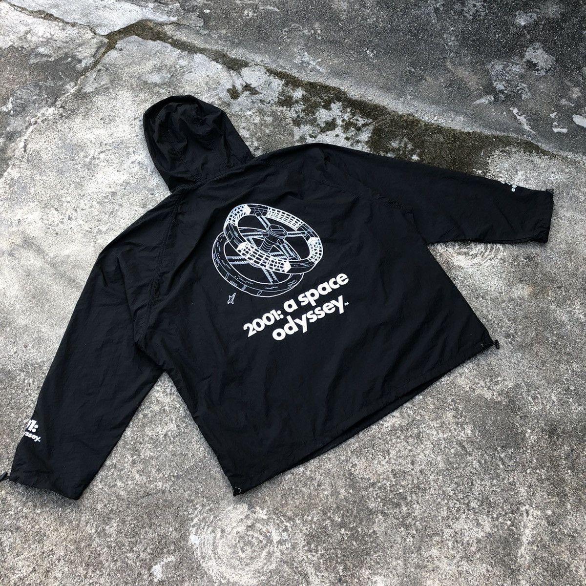 image of Astronomy x Movie 2001 : A Space Odyssey Sci-Fi Movie Anorak Windbreaker in Black, Men's (Size 2XL)