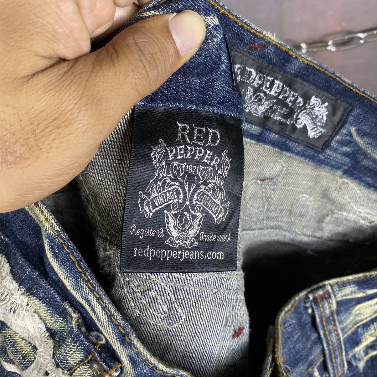 If Six Was Nine Vintage Red Papper Spell out Nice Design Denim Jeans Size US 33 - 8 Thumbnail