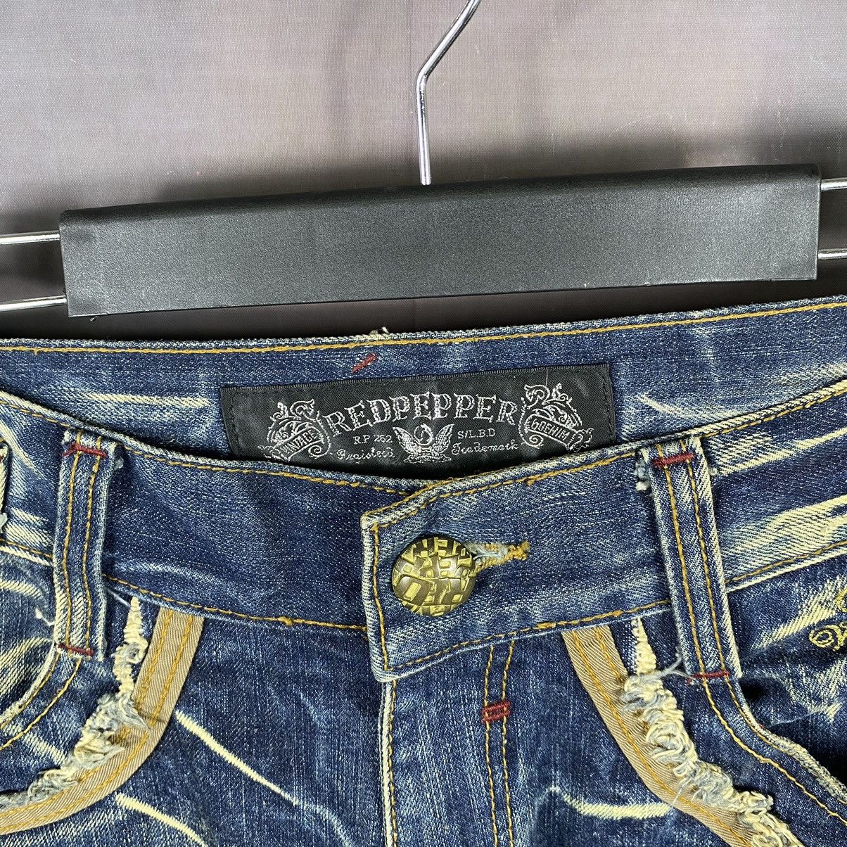 If Six Was Nine Vintage Red Papper Spell out Nice Design Denim Jeans Size US 33 - 5 Thumbnail