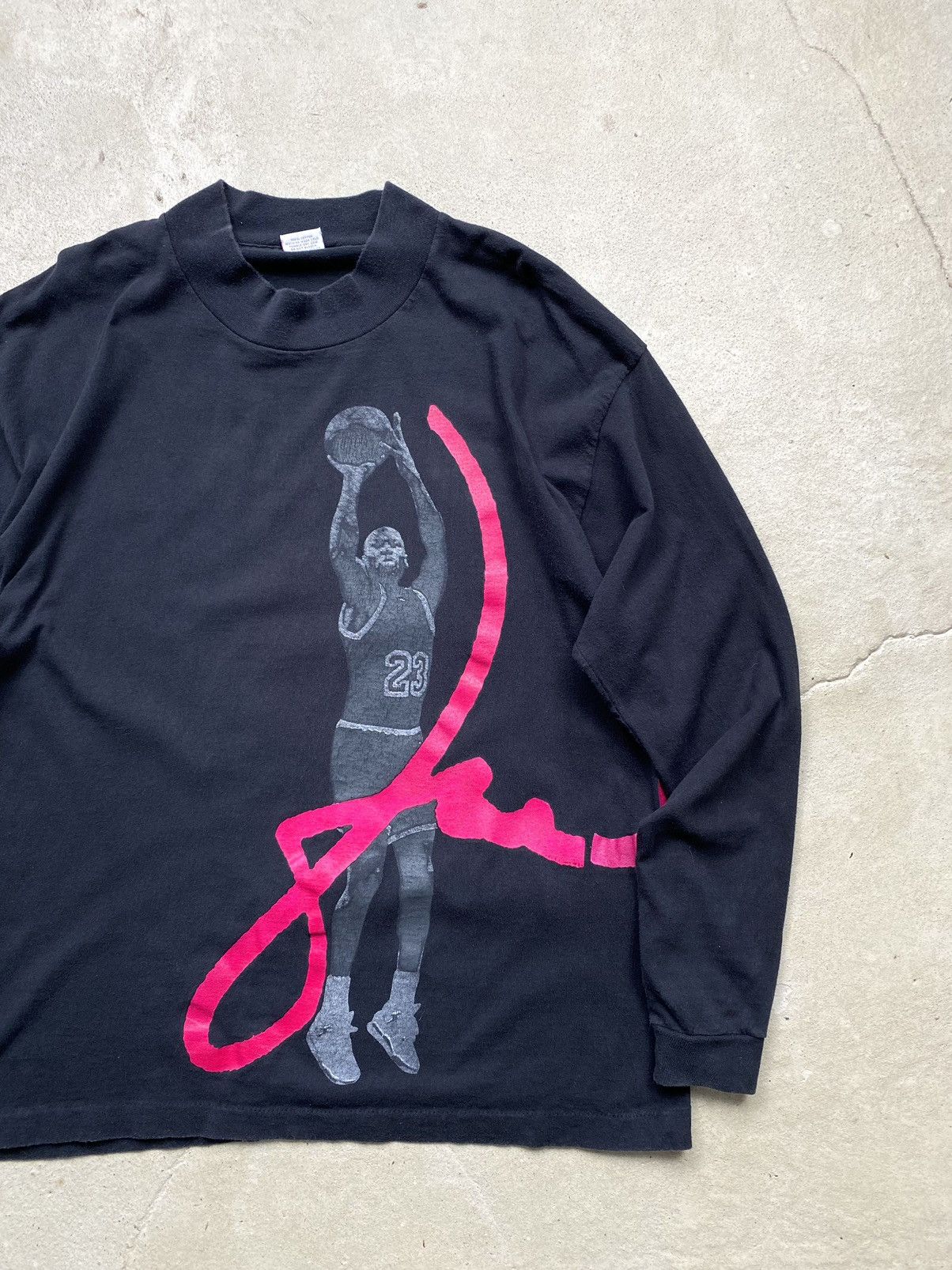 Jordan Brand × Nike 💥Rare! 80’s Vintage Nike Michael Jordan Longsleeve Tee Size US L / EU 52-54 / 3 - 3 Thumbnail