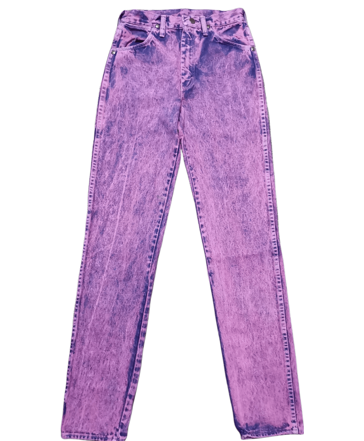 image of Wrangler Acid Wash Distressed Denim in Pink, Men's (Size 28)