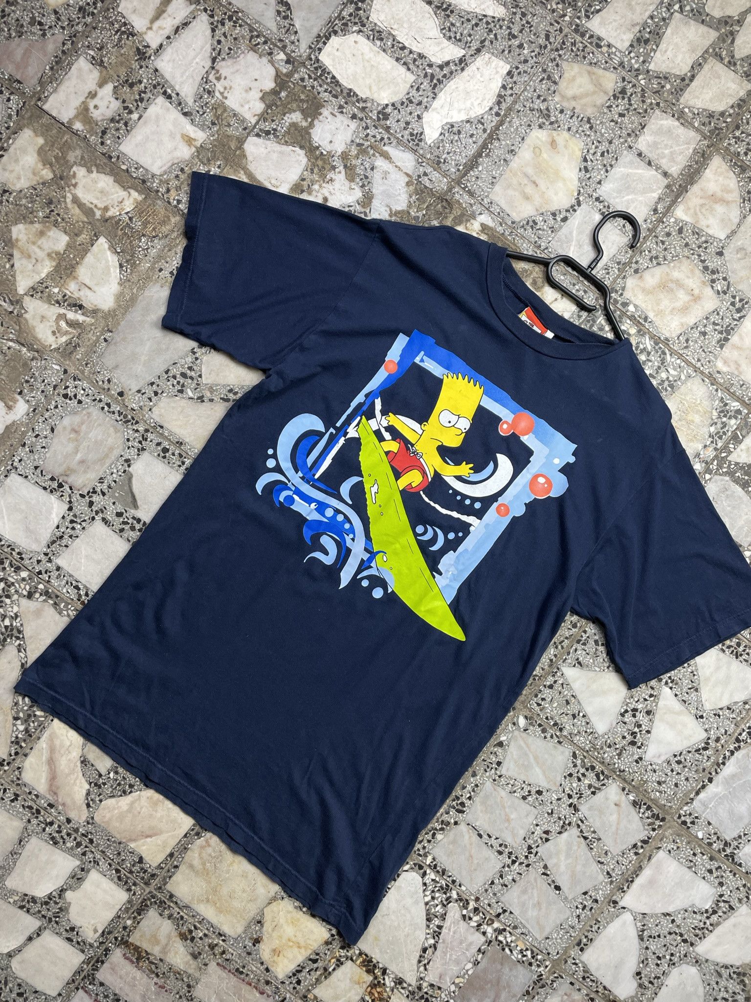 The Simpsons × Vintage VINTAGE 90S BART THE SIMPSONS MATT GROENING NAVY TEE Size US XL / EU 56 / 4 - 1 Thumbnail