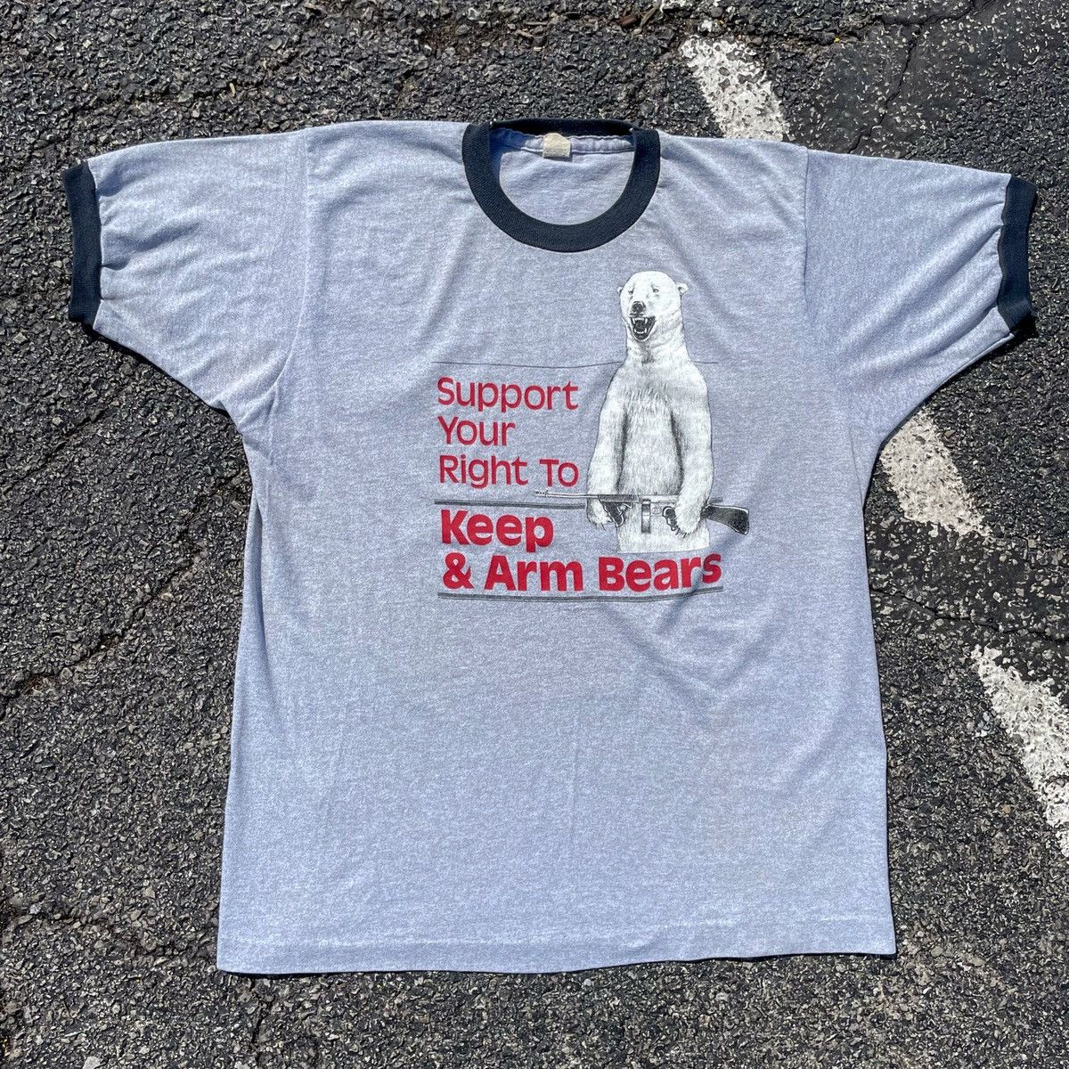 Vintage 1984 Support Your Right to Keep and Arm Bears Tee