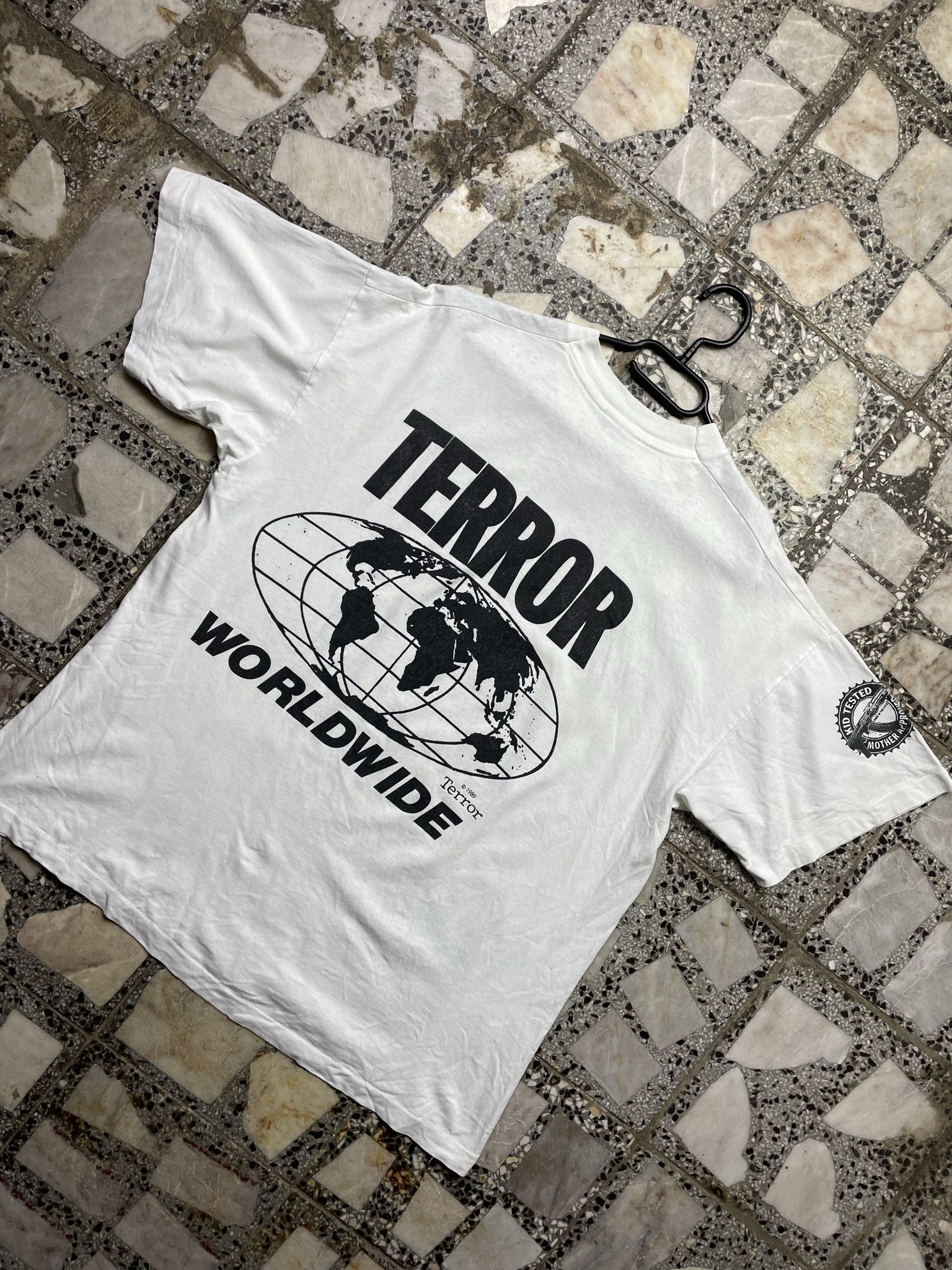 image of Band Tees x Terror Vintage Worldwide Terror Sex Bomb White 1989 Tee, Men's (Size XL)