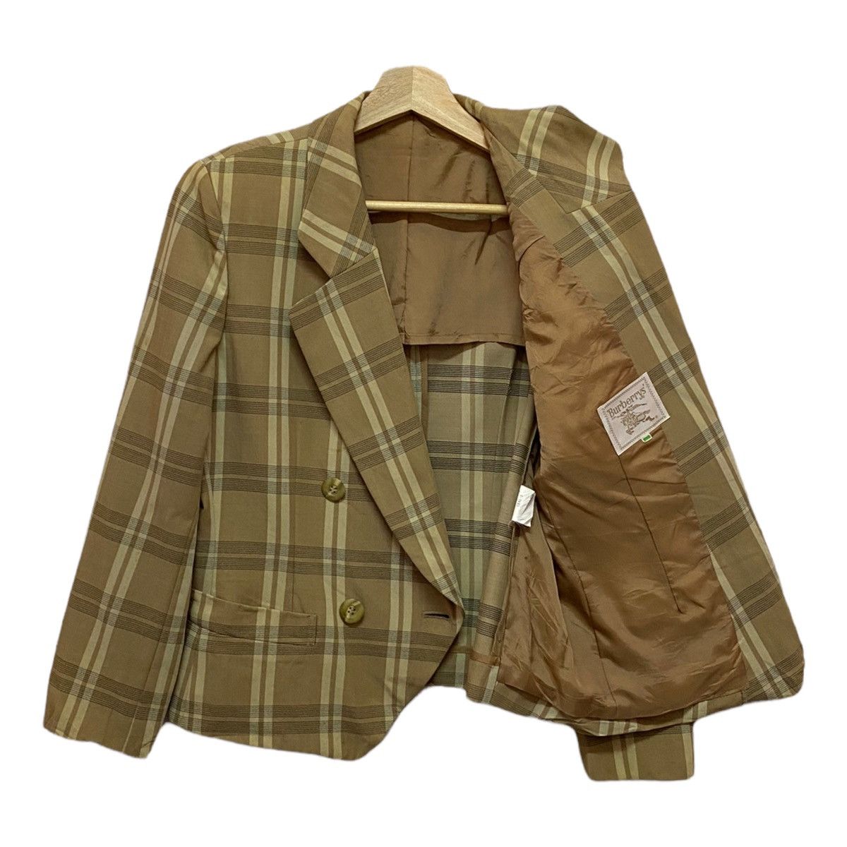 Burberry × Burberry Prorsum × Vintage 🔥BURBERRY PRORSUM CHECKED DOUBLE BREASTED JACKET Size US S / EU 44-46 / 1 - 2 Thumbnail