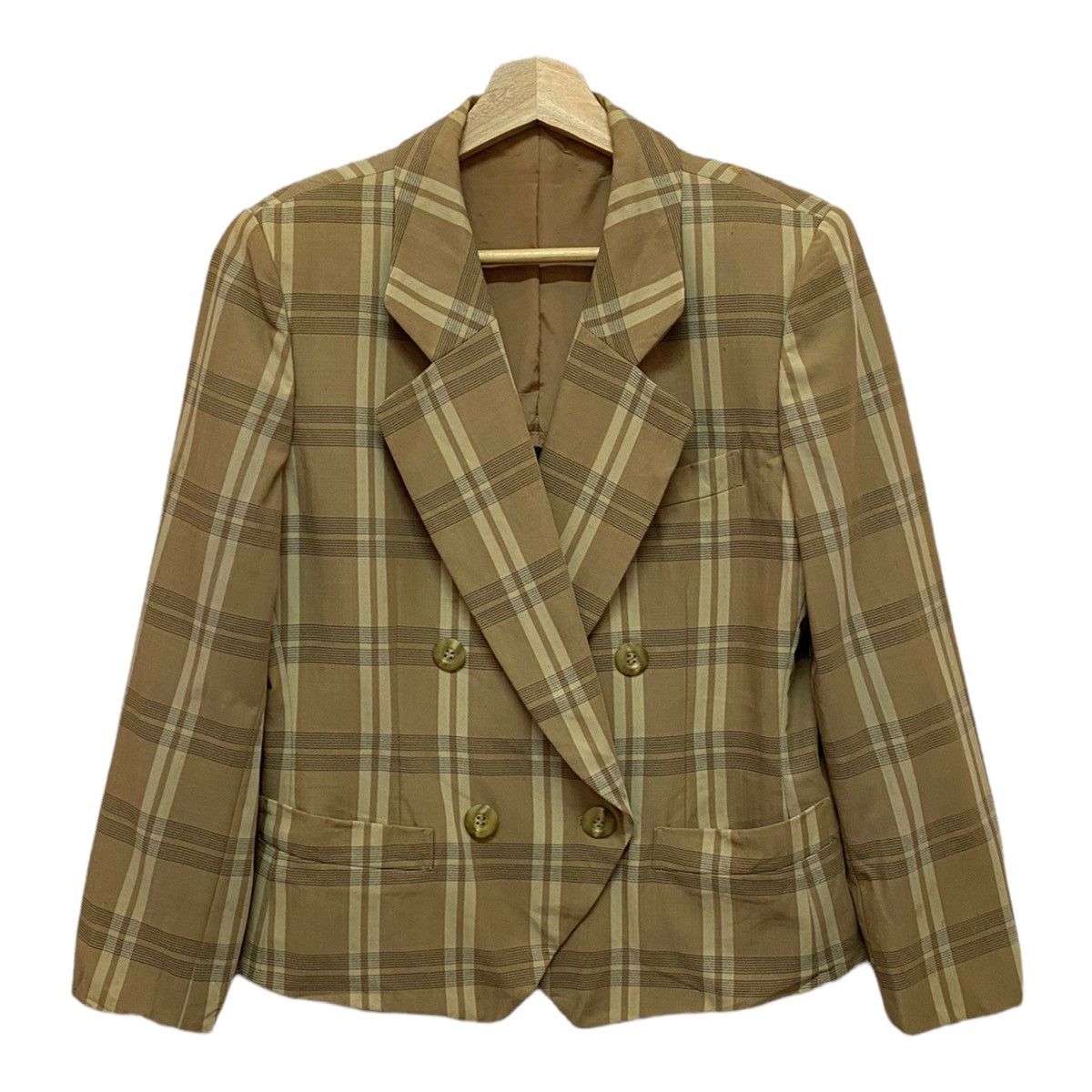 Burberry × Burberry Prorsum × Vintage 🔥BURBERRY PRORSUM CHECKED DOUBLE BREASTED JACKET Size US S / EU 44-46 / 1 - 4 Thumbnail