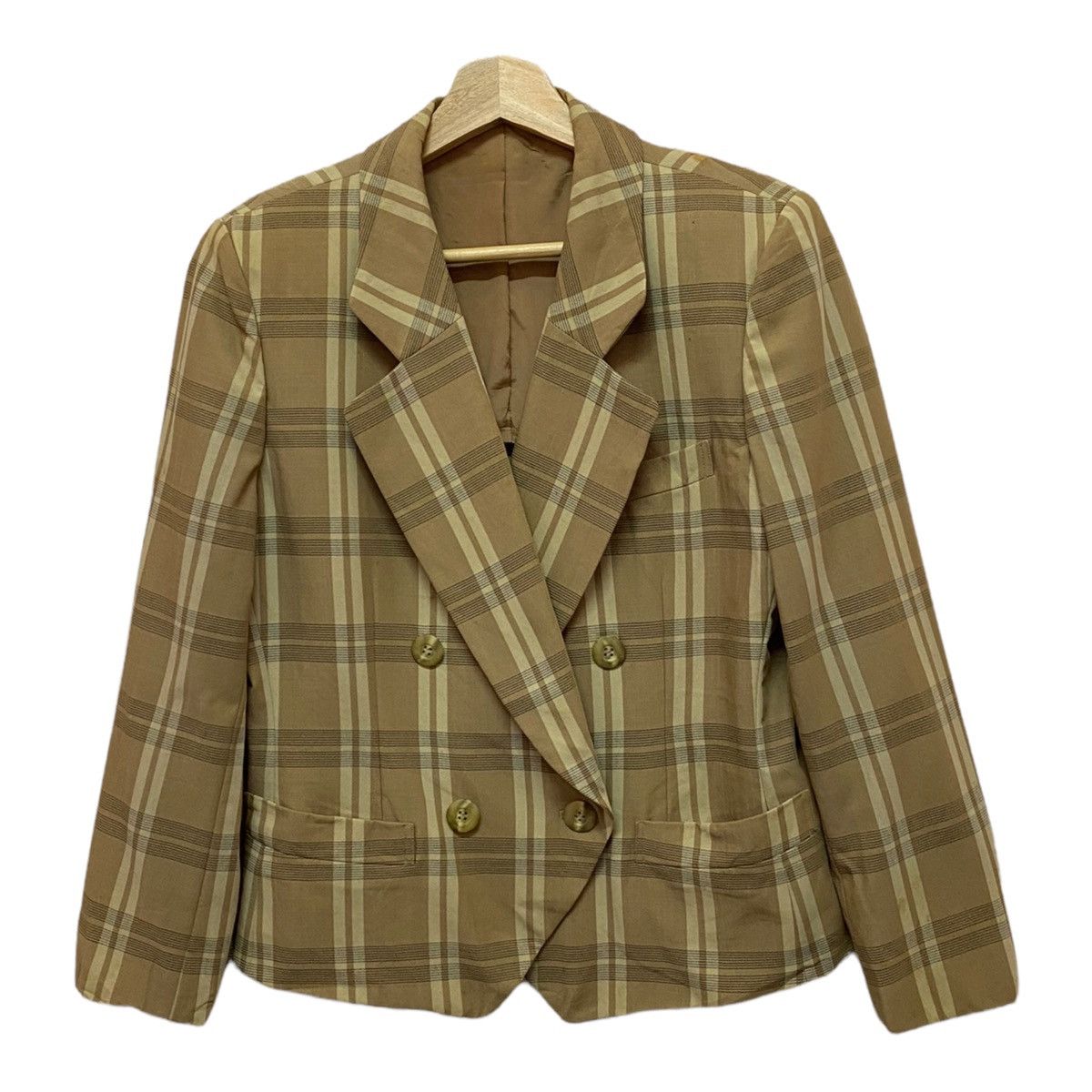 Burberry × Burberry Prorsum × Vintage 🔥BURBERRY PRORSUM CHECKED DOUBLE BREASTED JACKET Size US S / EU 44-46 / 1 - 6 Thumbnail