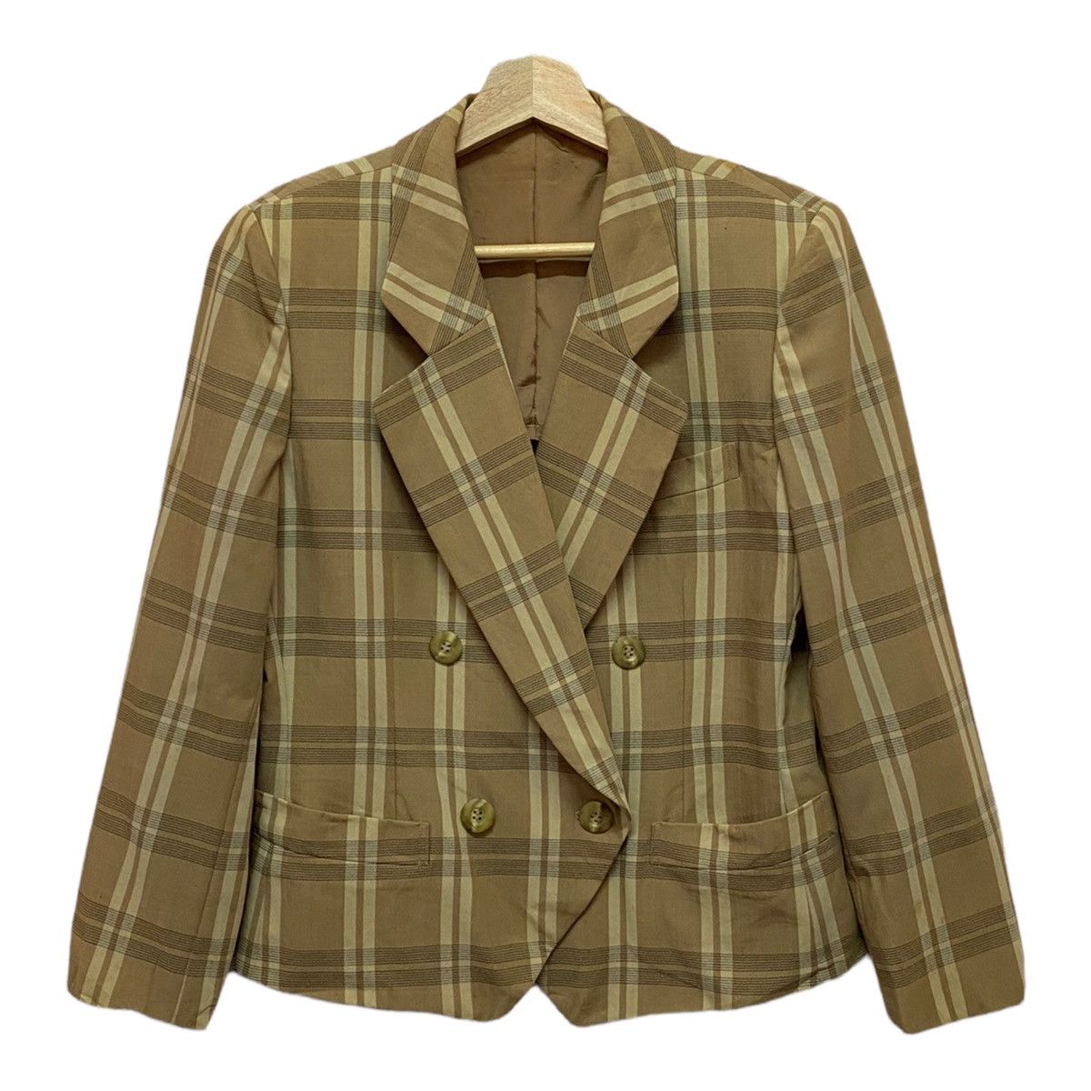 Burberry × Burberry Prorsum × Vintage 🔥BURBERRY PRORSUM CHECKED DOUBLE BREASTED JACKET Size US S / EU 44-46 / 1 - 1 Thumbnail