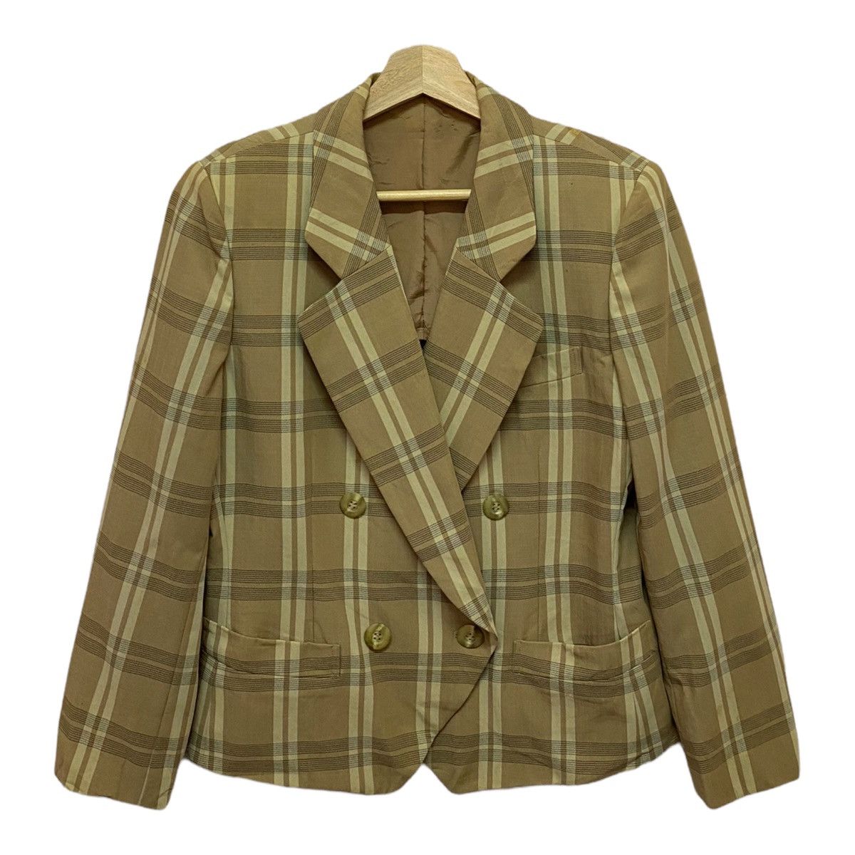 Burberry × Burberry Prorsum × Vintage 🔥BURBERRY PRORSUM CHECKED DOUBLE BREASTED JACKET Size US S / EU 44-46 / 1 - 7 Thumbnail