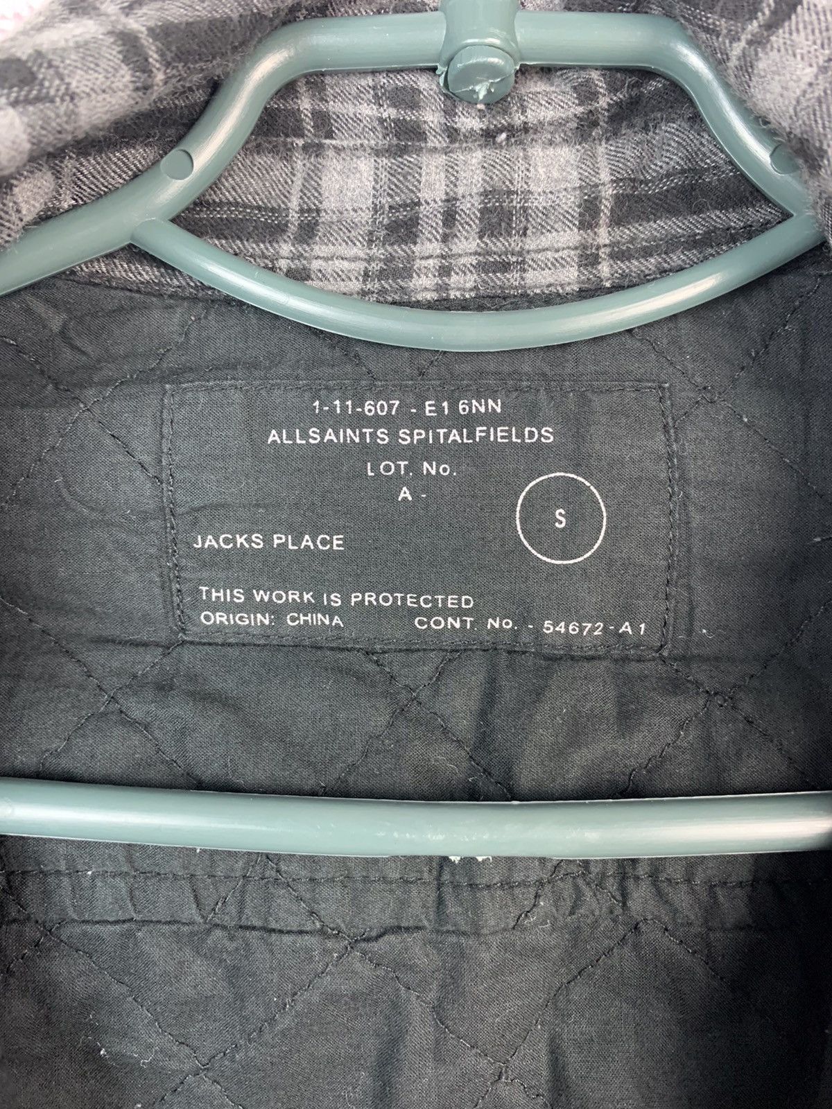 Allsaints × Flannel × Vintage Vintage Allsaints Flannel Quilted Shirt Size US S / EU 44-46 / 1 - 8 Thumbnail