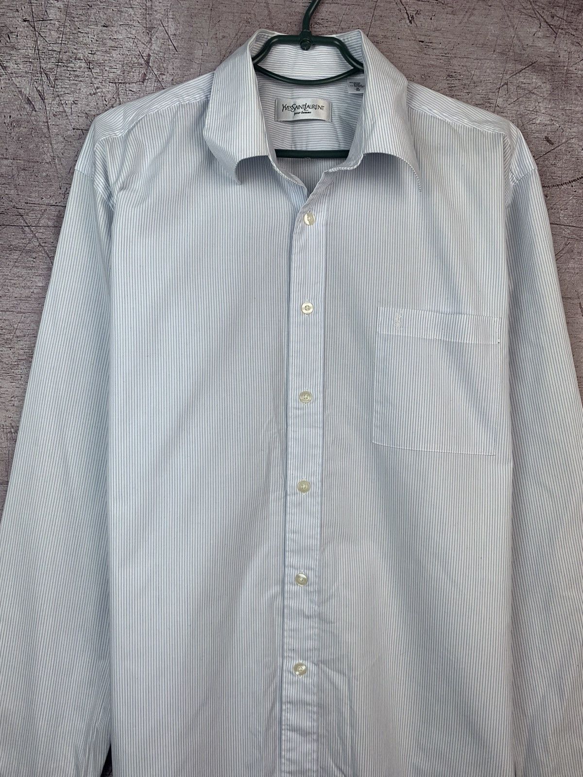 Yves Saint Laurent Yves Saint Laurent YSL Vintage Mens Long Sleeve Shirt Size US L / EU 52-54 / 3 - 2 Thumbnail