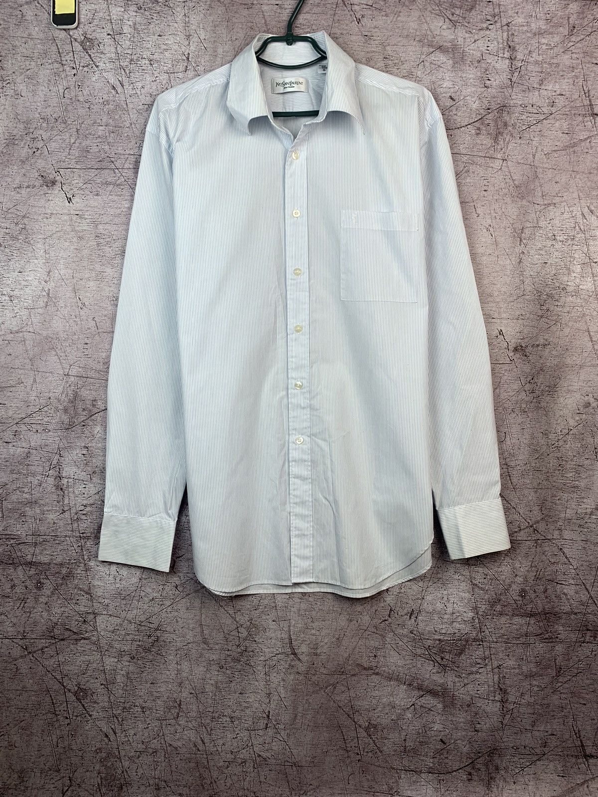 Yves Saint Laurent Yves Saint Laurent YSL Vintage Mens Long Sleeve Shirt Size US L / EU 52-54 / 3 - 1 Thumbnail