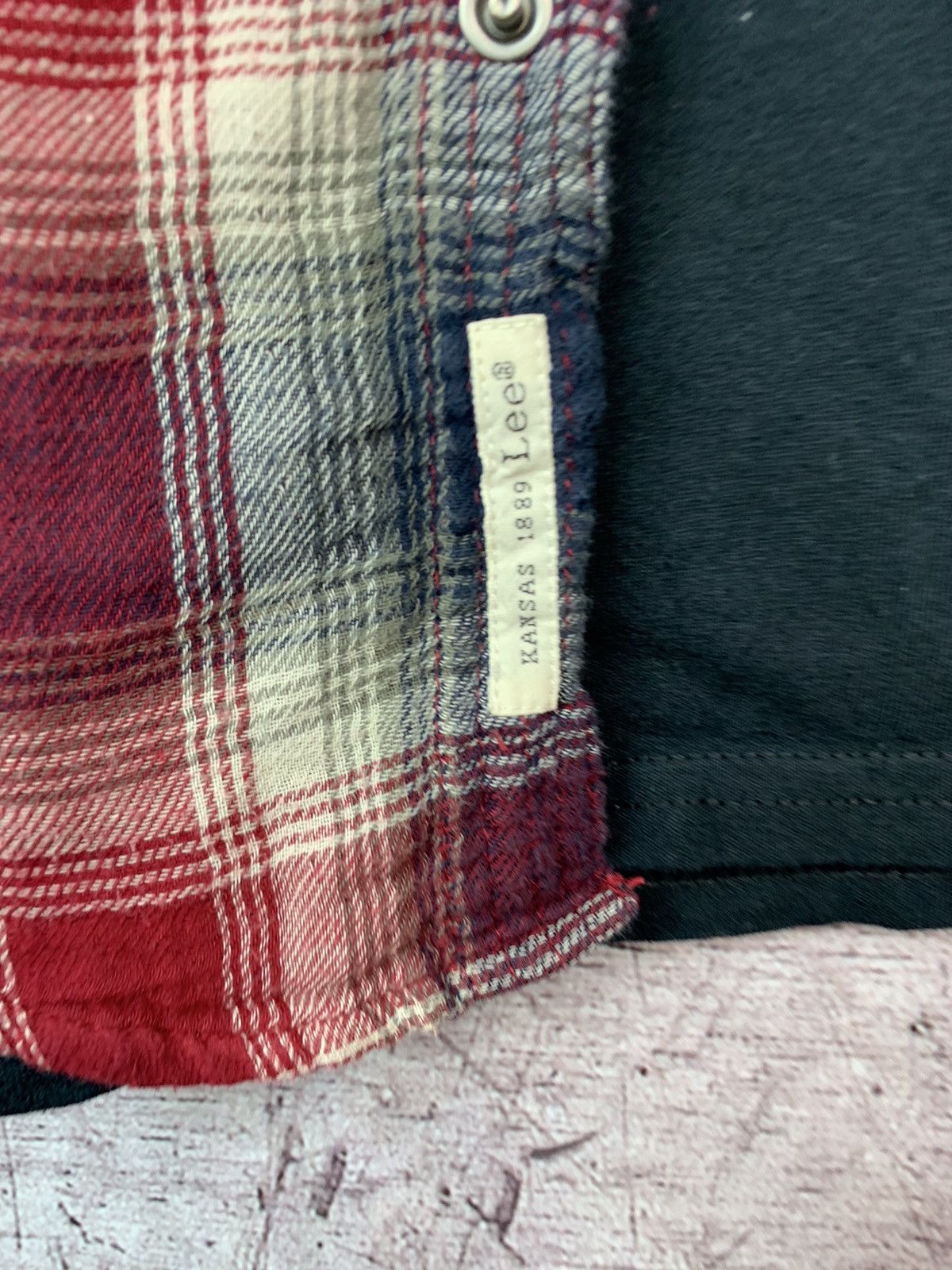 Flannel × Lee × Vintage Vintage Lee Flannel Plaid Pocket Shirt Travis style Size US M / EU 48-50 / 2 - 7 Thumbnail