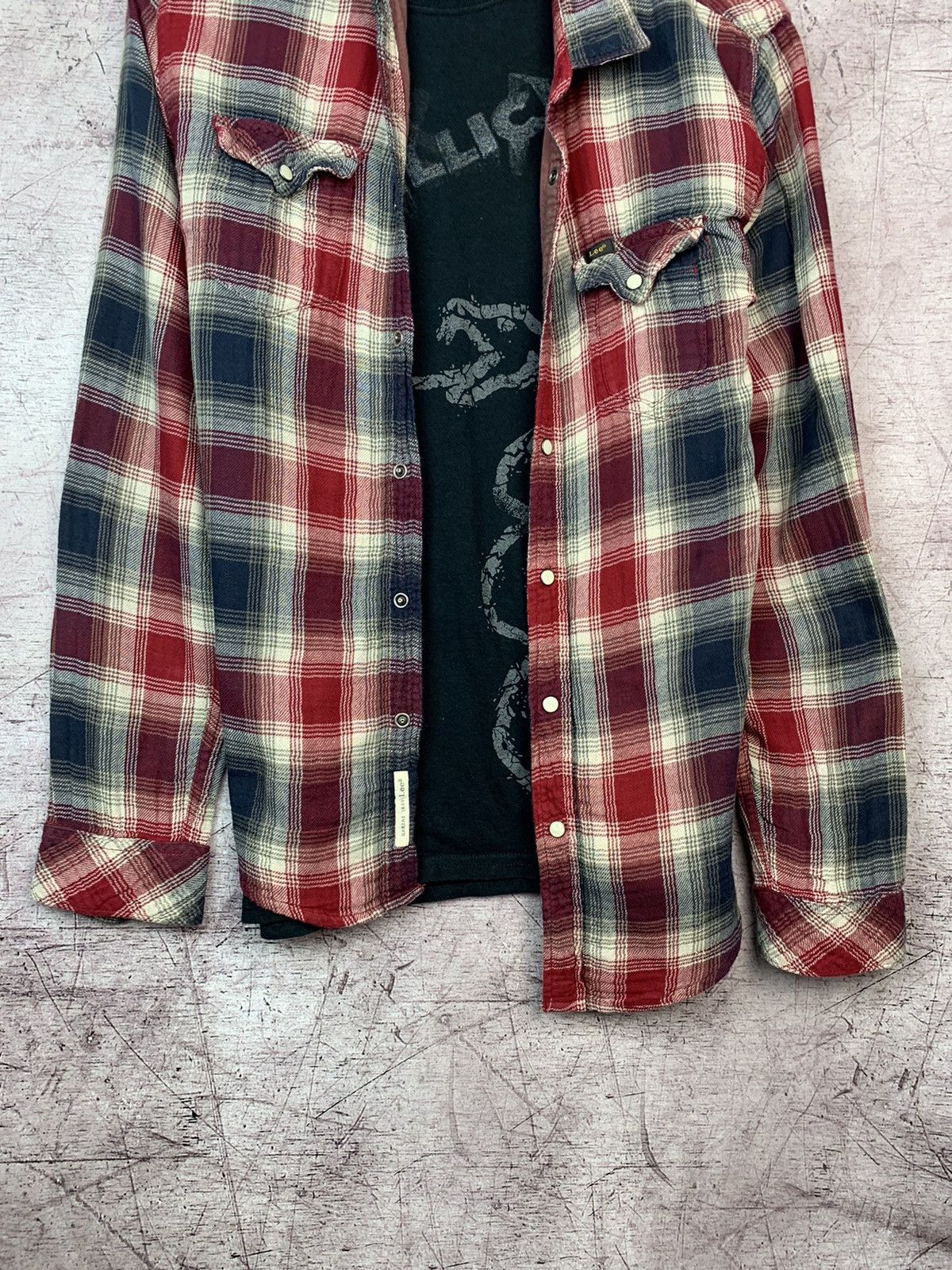 Flannel × Lee × Vintage Vintage Lee Flannel Plaid Pocket Shirt Travis style Size US M / EU 48-50 / 2 - 3 Thumbnail