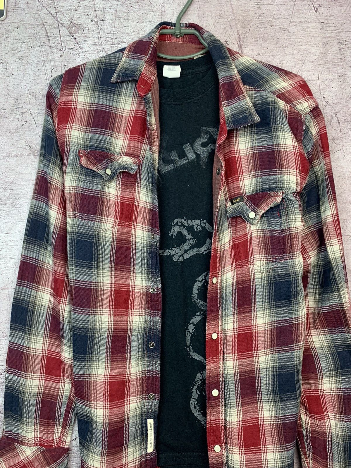 Flannel × Lee × Vintage Vintage Lee Flannel Plaid Pocket Shirt Travis style Size US M / EU 48-50 / 2 - 2 Thumbnail
