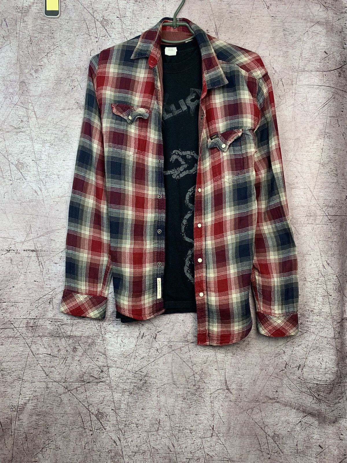 Flannel × Lee × Vintage Vintage Lee Flannel Plaid Pocket Shirt Travis style Size US M / EU 48-50 / 2 - 1 Thumbnail