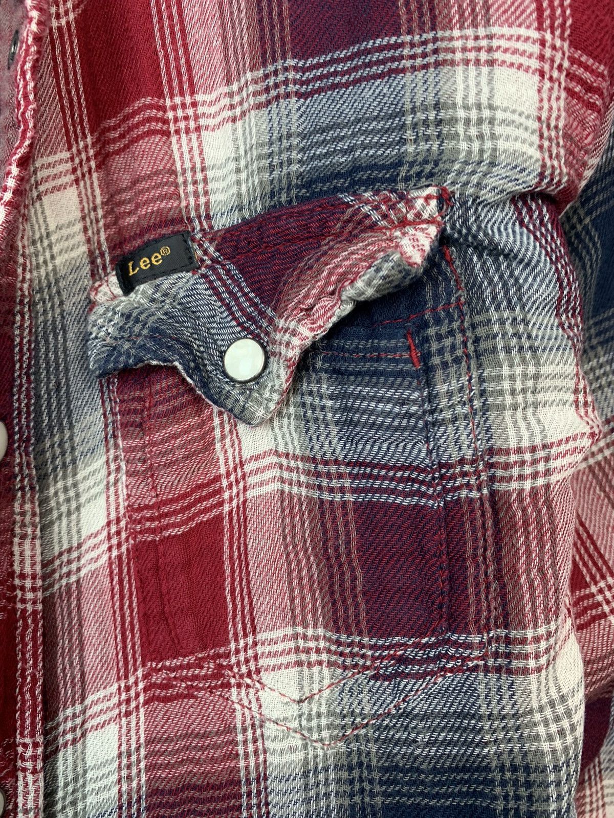 Flannel × Lee × Vintage Vintage Lee Flannel Plaid Pocket Shirt Travis style Size US M / EU 48-50 / 2 - 8 Thumbnail