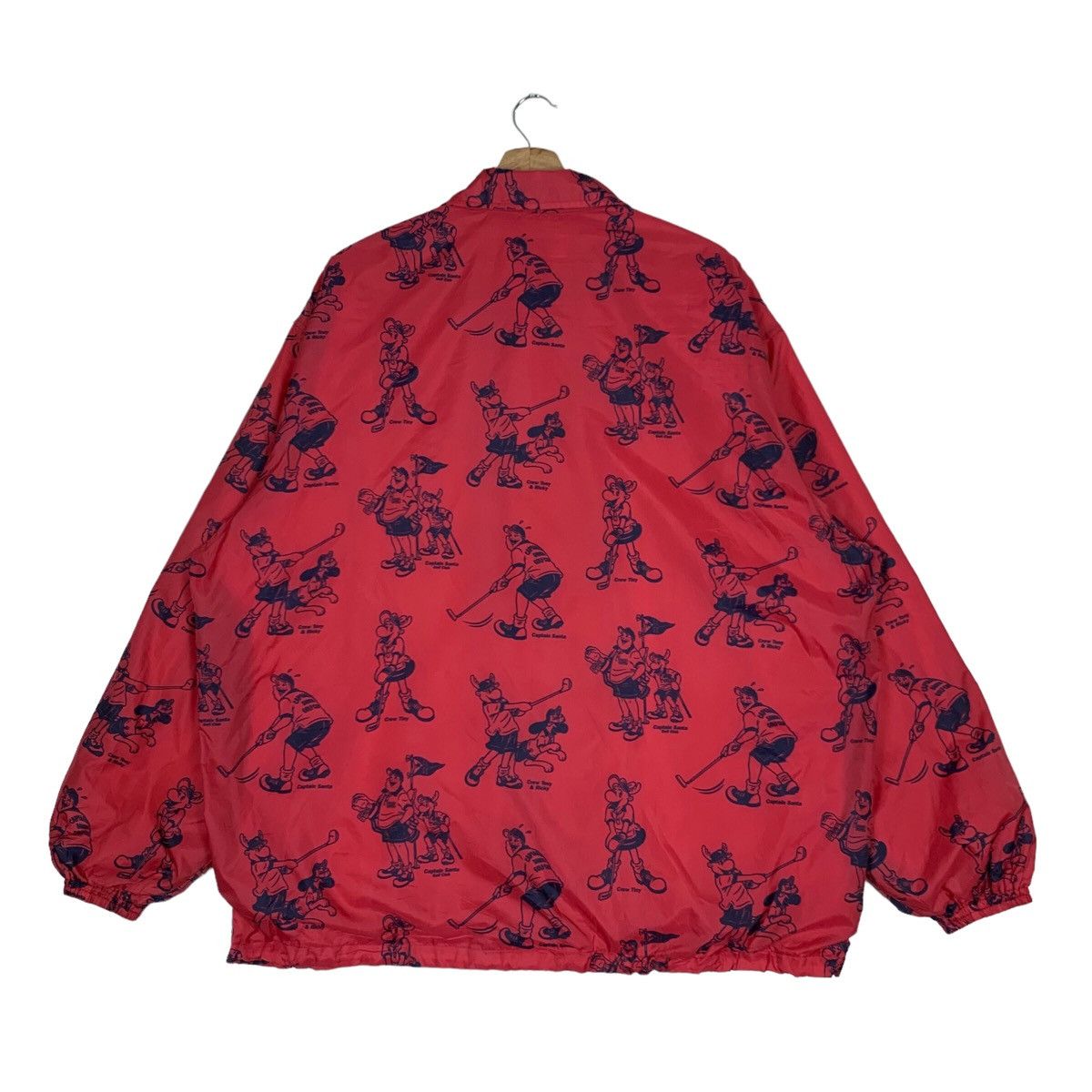Vintage VINTAGE CAPTAIN SANTA FULLPRINT WINDBREAKER JACKET IN RED Size US L / EU 52-54 / 3 - 5 Thumbnail