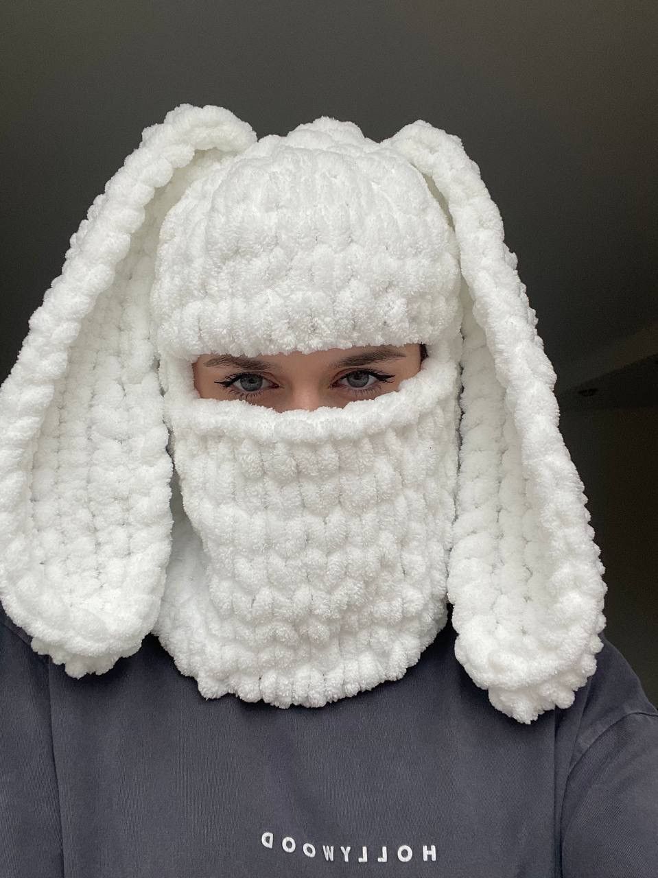 Handmade Handmade knitted balaclava/ski mask bunny style Size ONE SIZE - 3 Thumbnail