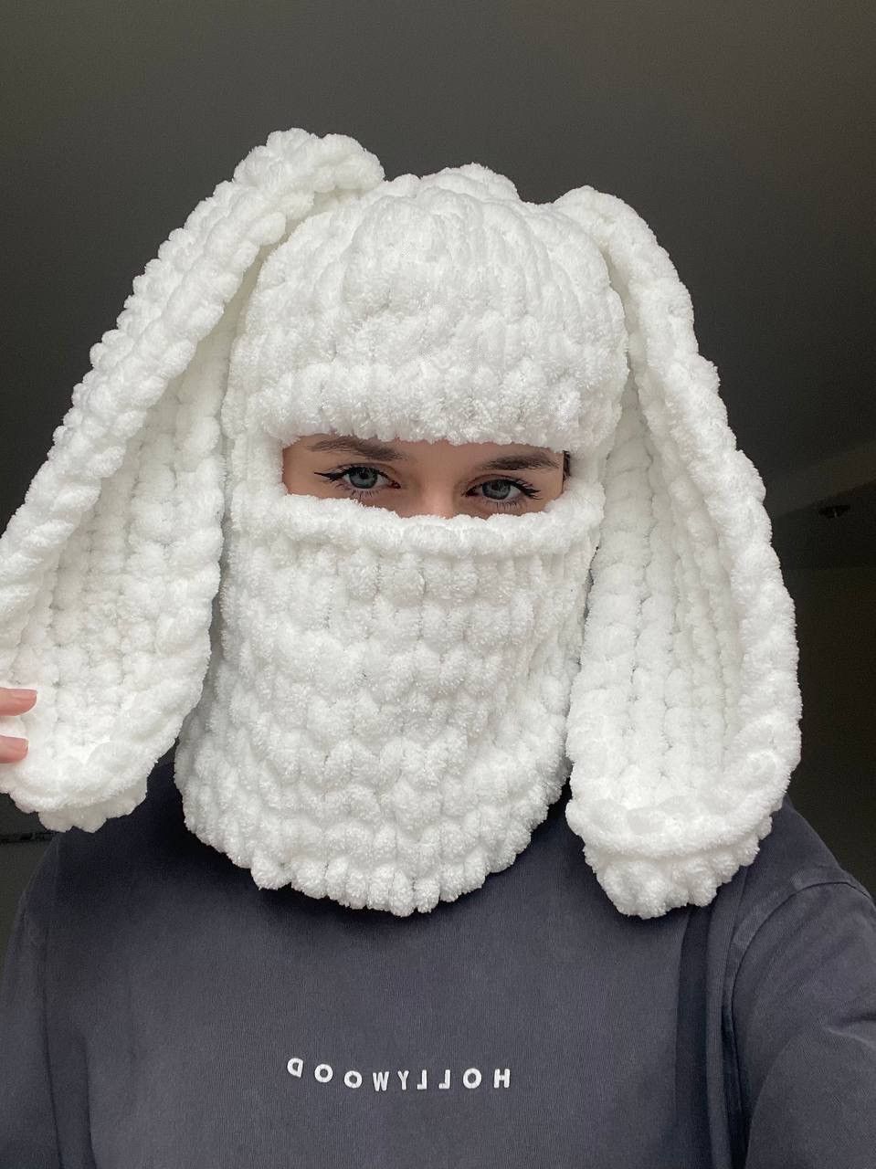 Handmade Handmade knitted balaclava/ski mask bunny style Size ONE SIZE - 2 Thumbnail